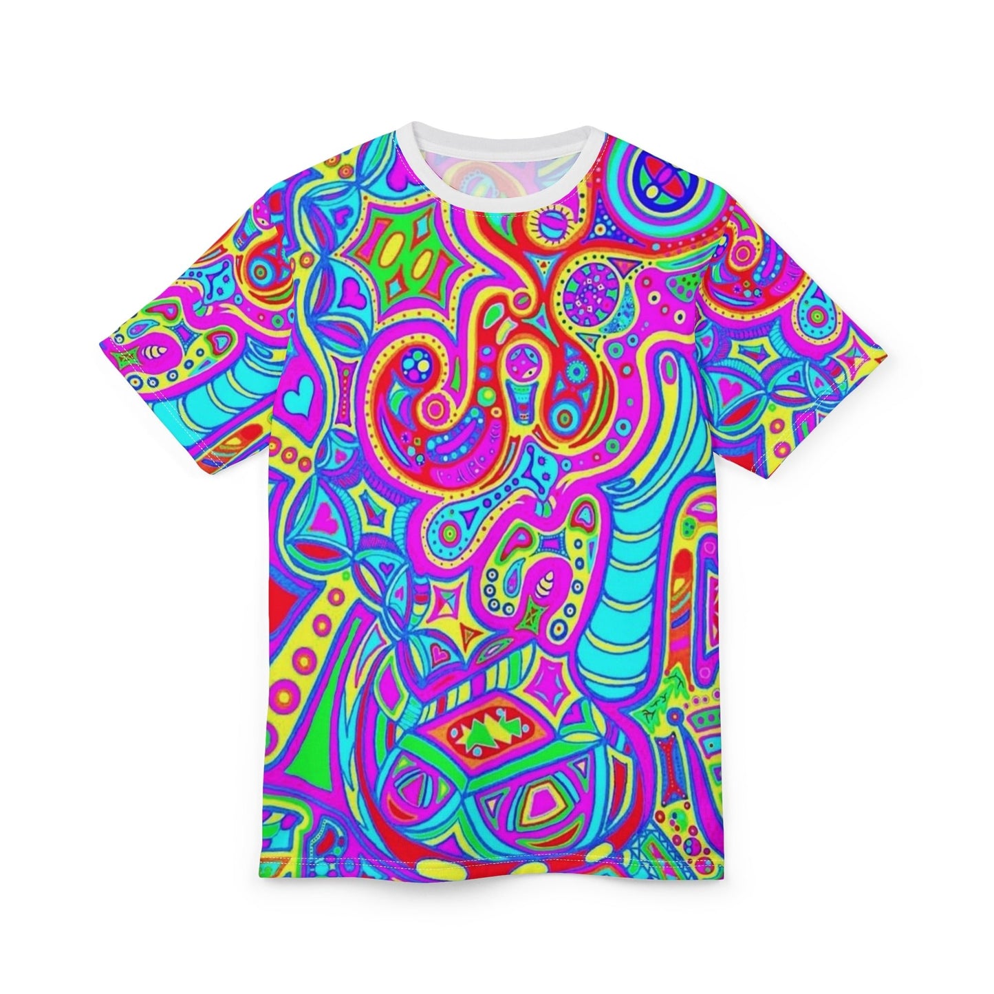 Unisex Cut & Sew Tee (AOP) red tags β₯οΈ π β€οΈ π