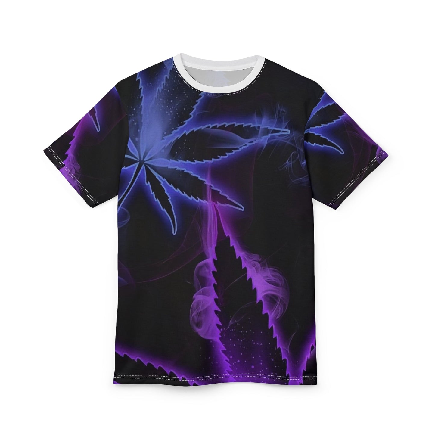 Vibrant Leaf Print Unisex Tee | Unique Smoking Vibe T-Shirt red tags ♥️ 👌 ❤️ 😎 😍 💖