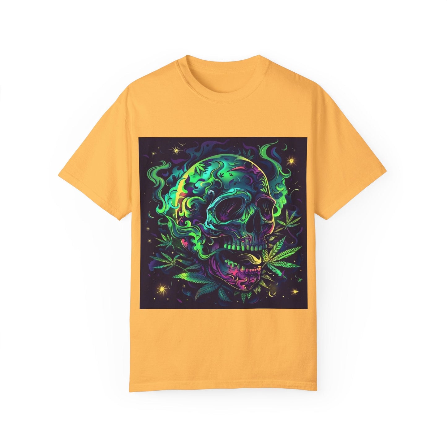 Vibrant Skull & Cannabis Unisex Tee - Perfect for Festivals & Everyday Wear