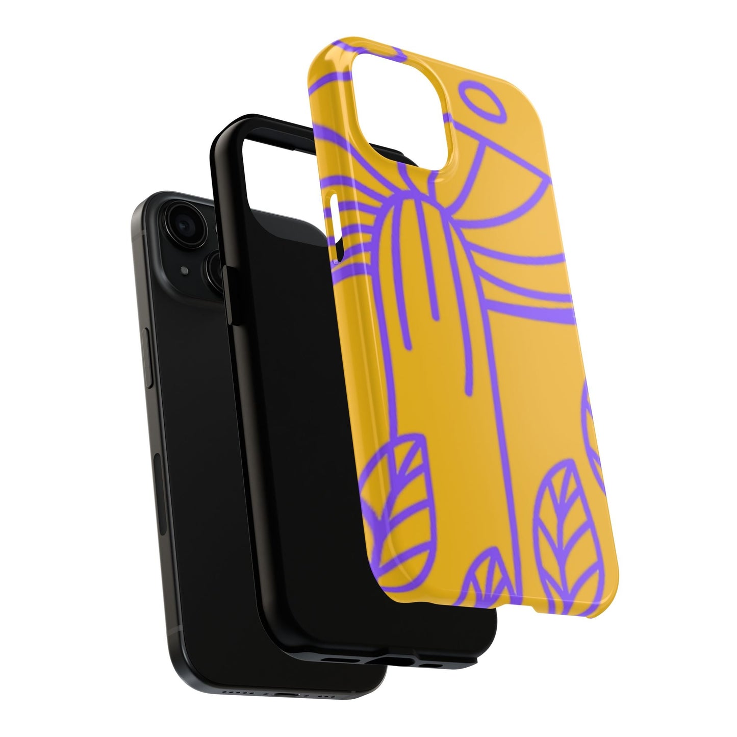 Vibrant Tough Phone Case - Stylish Protection for Your Device, Gift Idea for Students and Creatives, Unique Phone Accessory, Bright Yellow