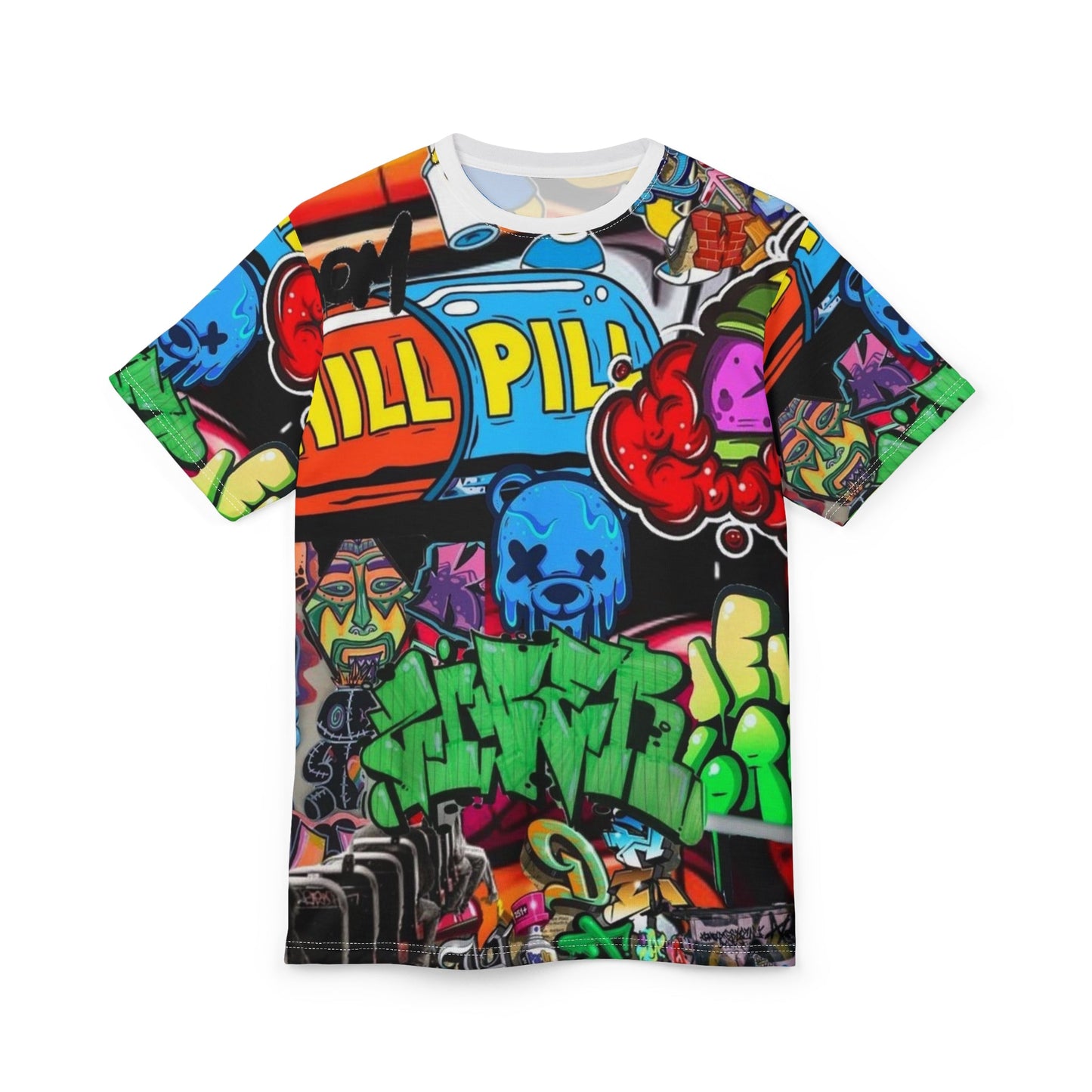 Vibrant Unisex Graffiti Tee - Street Art Inspired Fashion