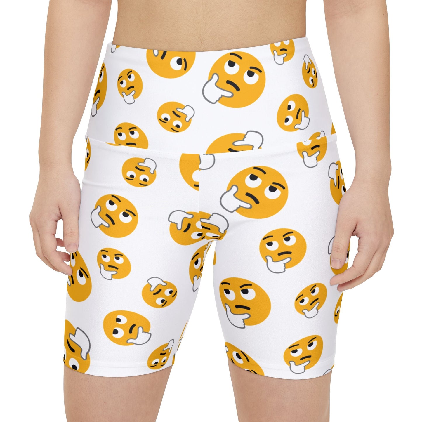 Women's Emoji Workout Shorts - Fun & Functional Activewear for Your Fitness Routine