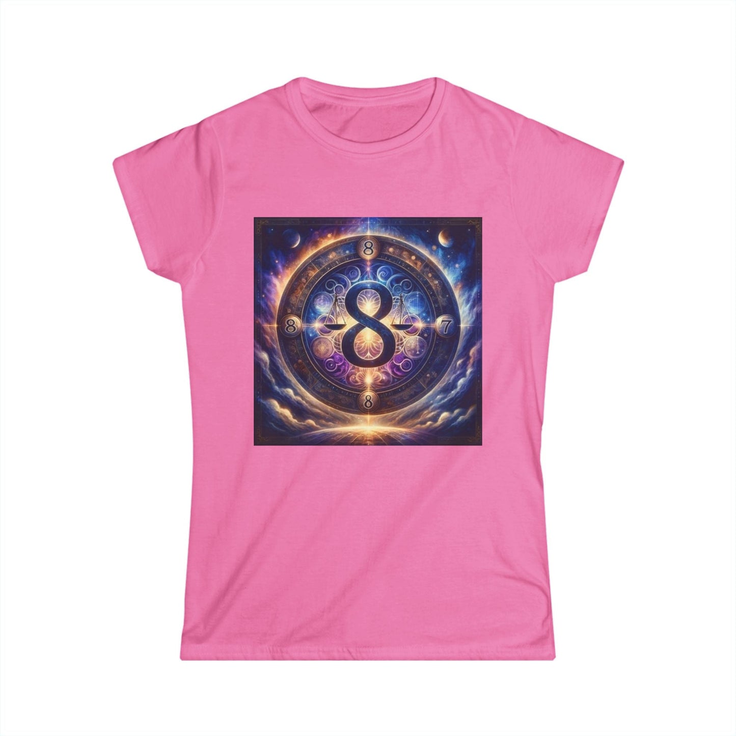 Women’s Softstyle Lightning Graphic Tee - Bold Red Design for Casual Wear