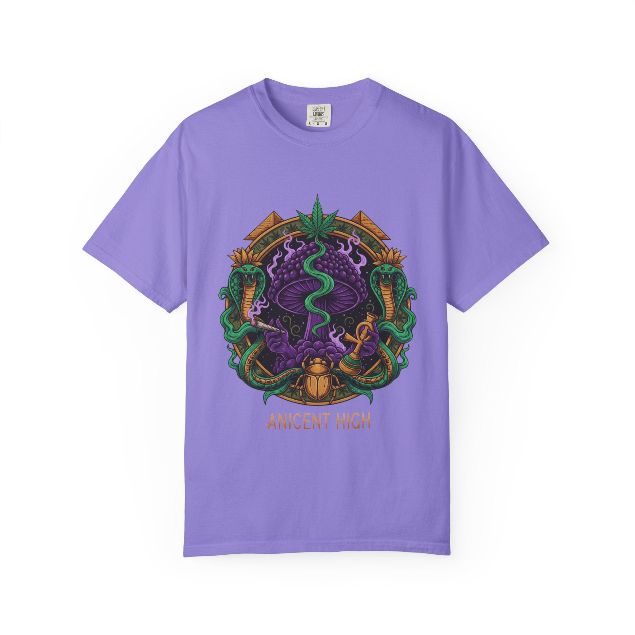 Ancient High T-Shirt — Mystical Snake & Egyptian Scarab Graphic Tee