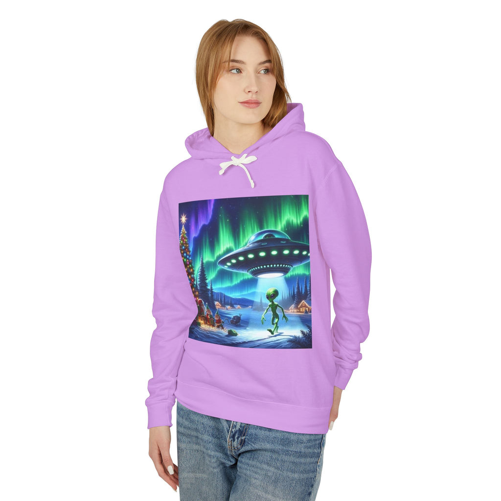 Alien Christmas Lightweight Hoodie