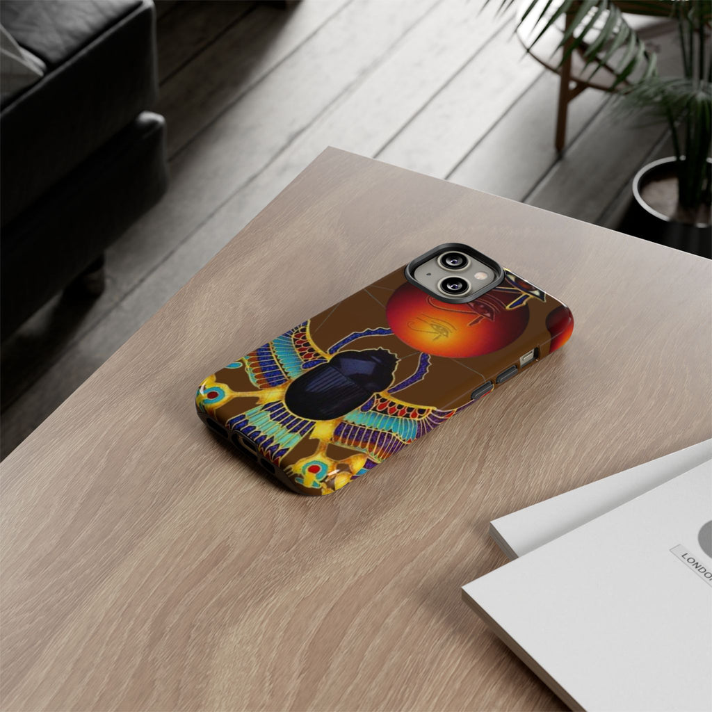 Egyptian Scarab Phone Case | Tough Cases for Unique Style, Protective Cases, Artistic Phone Covers, Gifts for Art Lovers