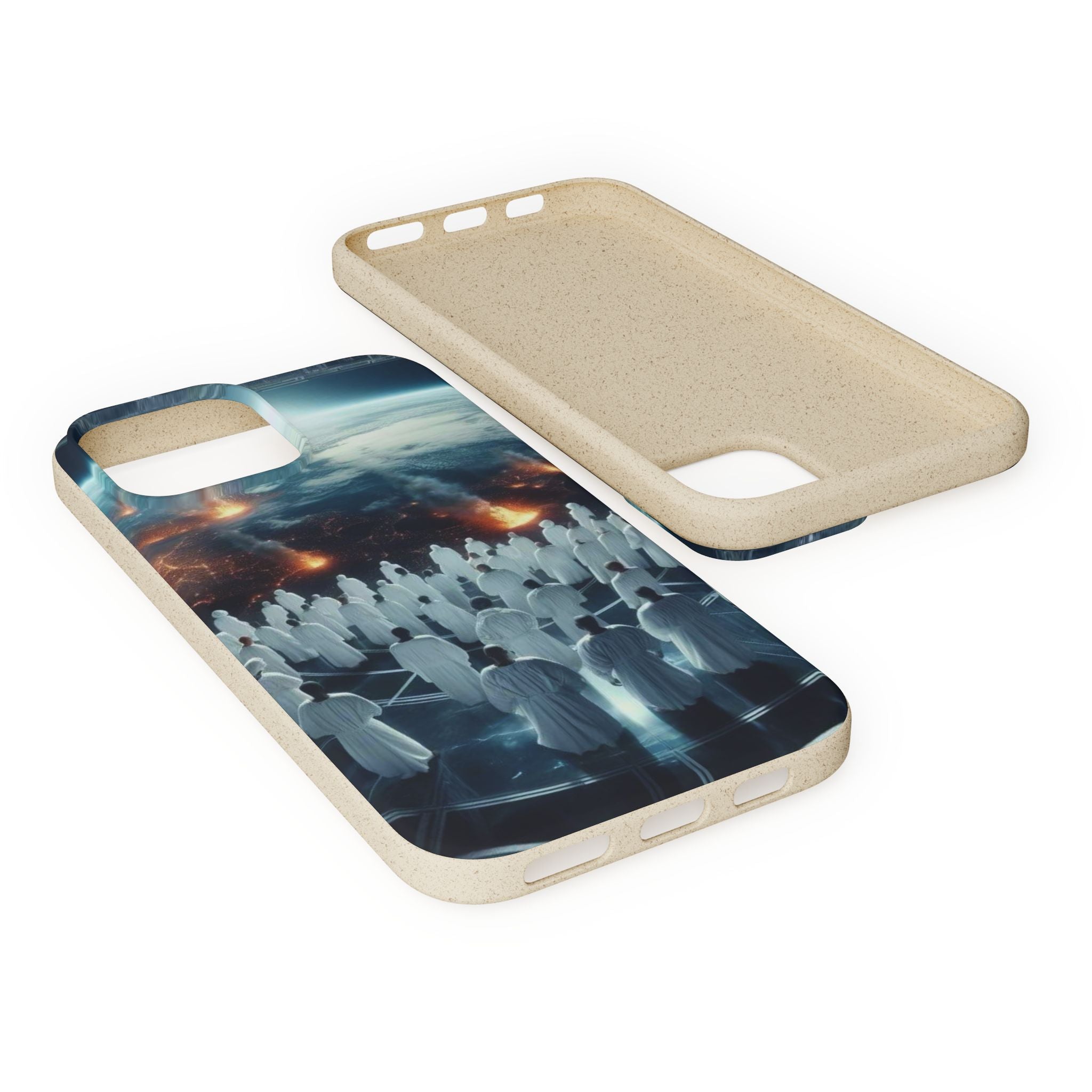 Galactic Gathering Biodegradable Phone Case - Eco-Friendly Cosmic Design