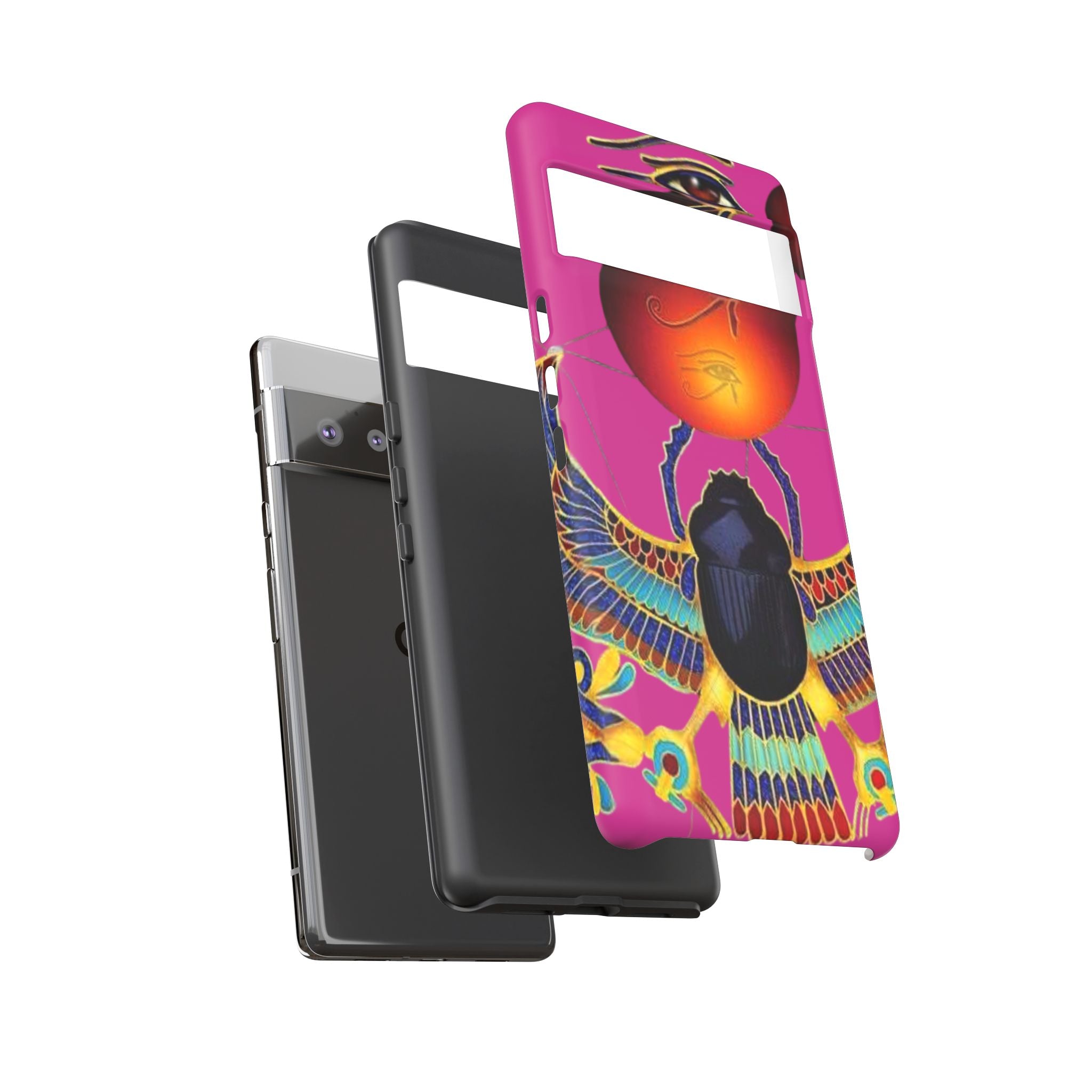 Vibrant Phone Case with Egyptian Inspired Design, Durable Phone Cover, Unique Gift for Her, Artful Accessory for Everyday Use