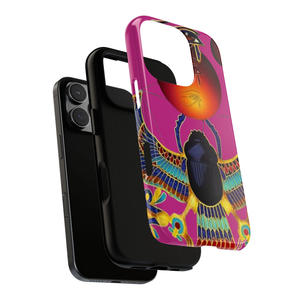 Vibrant Phone Case with Egyptian Inspired Design, Durable Phone Cover, Unique Gift for Her, Artful Accessory for Everyday Use