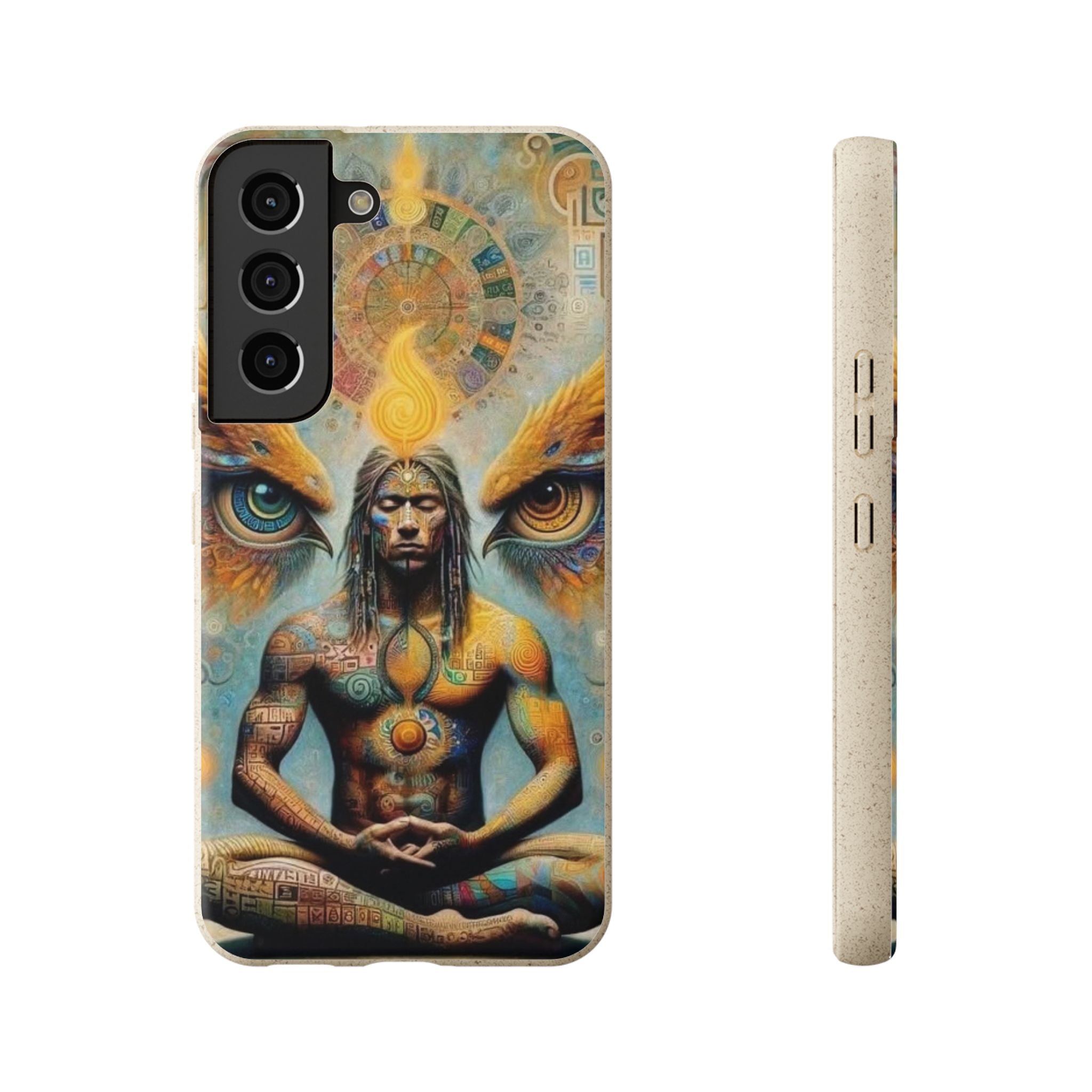 Eco-Friendly Biodegradable Phone Case with Spiritual Design