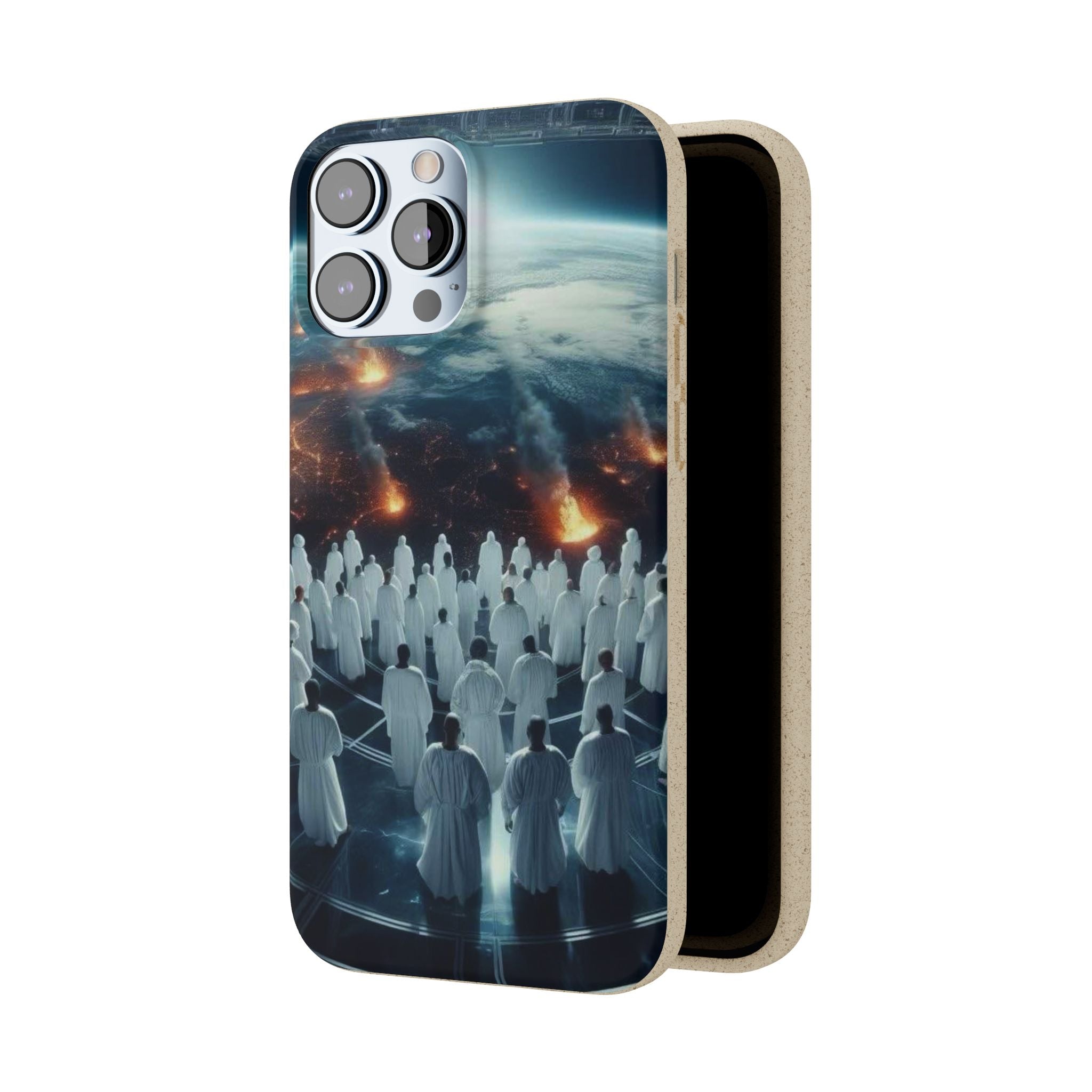 Galactic Gathering Biodegradable Phone Case - Eco-Friendly Cosmic Design