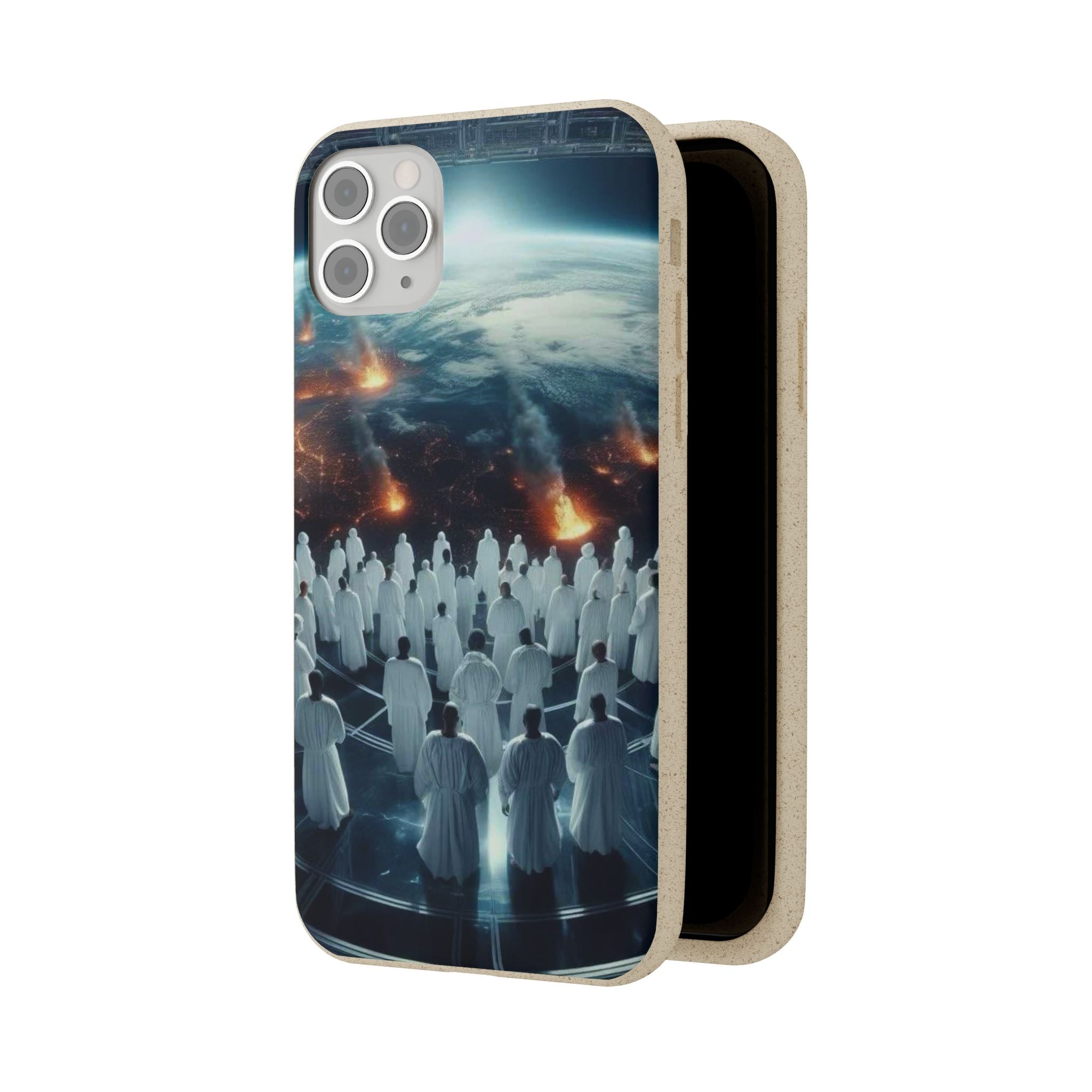 Galactic Gathering Biodegradable Phone Case - Eco-Friendly Cosmic Design