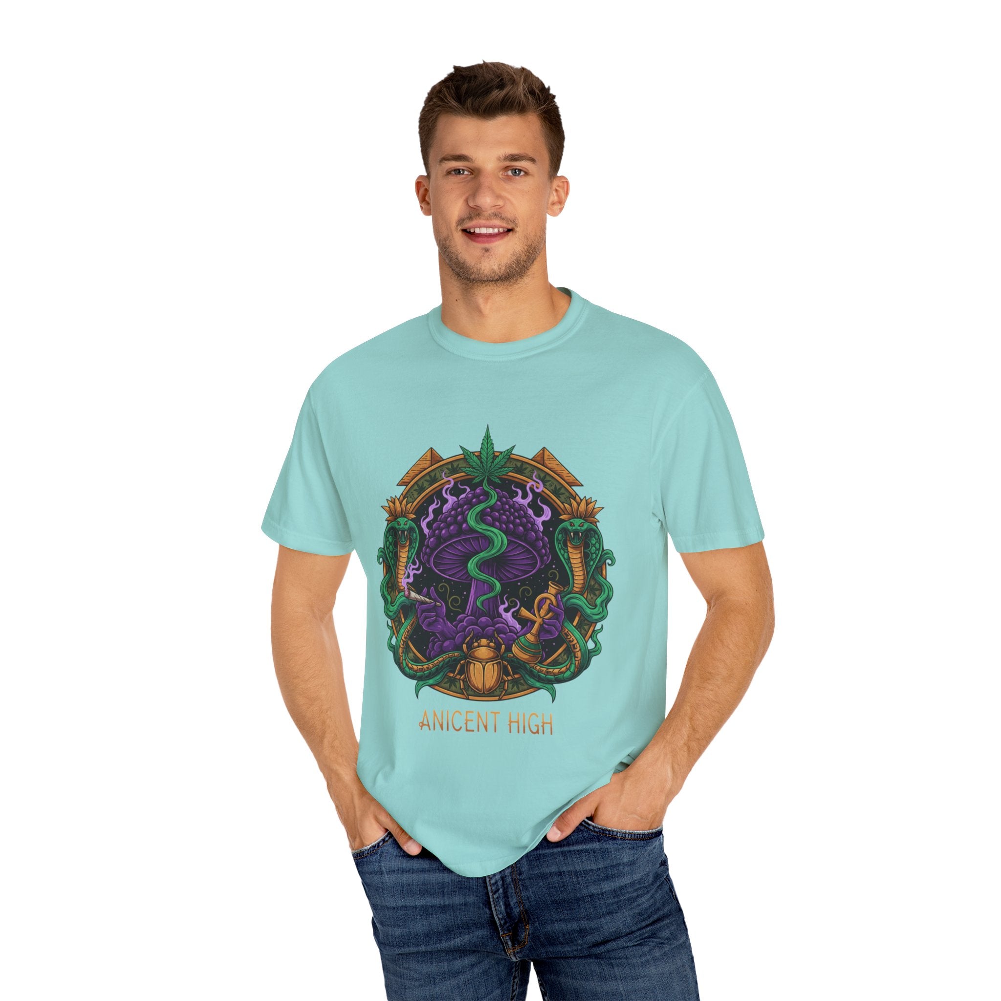 Ancient High T-Shirt — Mystical Snake & Egyptian Scarab Graphic Tee