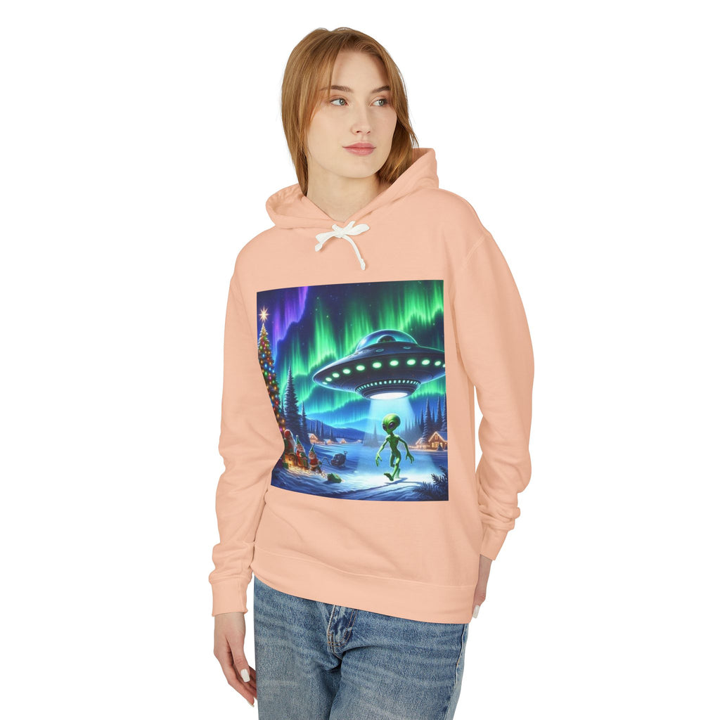 Alien Christmas Lightweight Hoodie