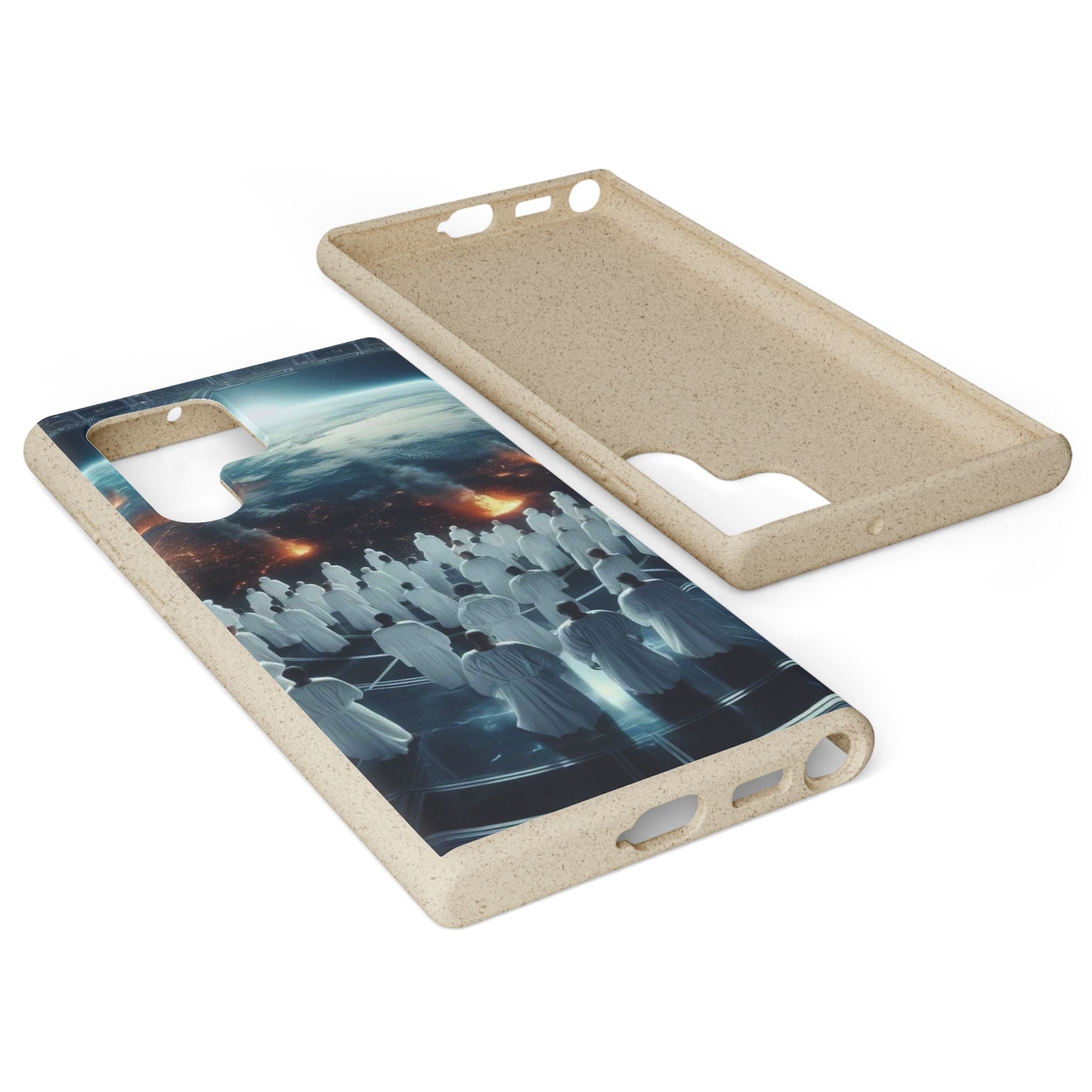 Galactic Gathering Biodegradable Phone Case - Eco-Friendly Cosmic Design