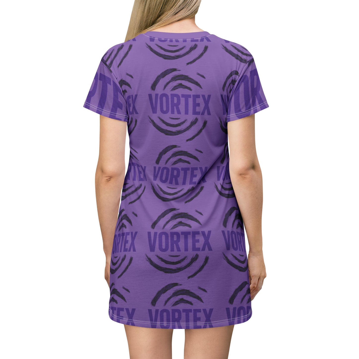 Vortex Pattern T-Shirt Dress, Casual Summer Dress, Trendy Graphic Dress, Gift for Her, Toddler & Youth Sizes Available