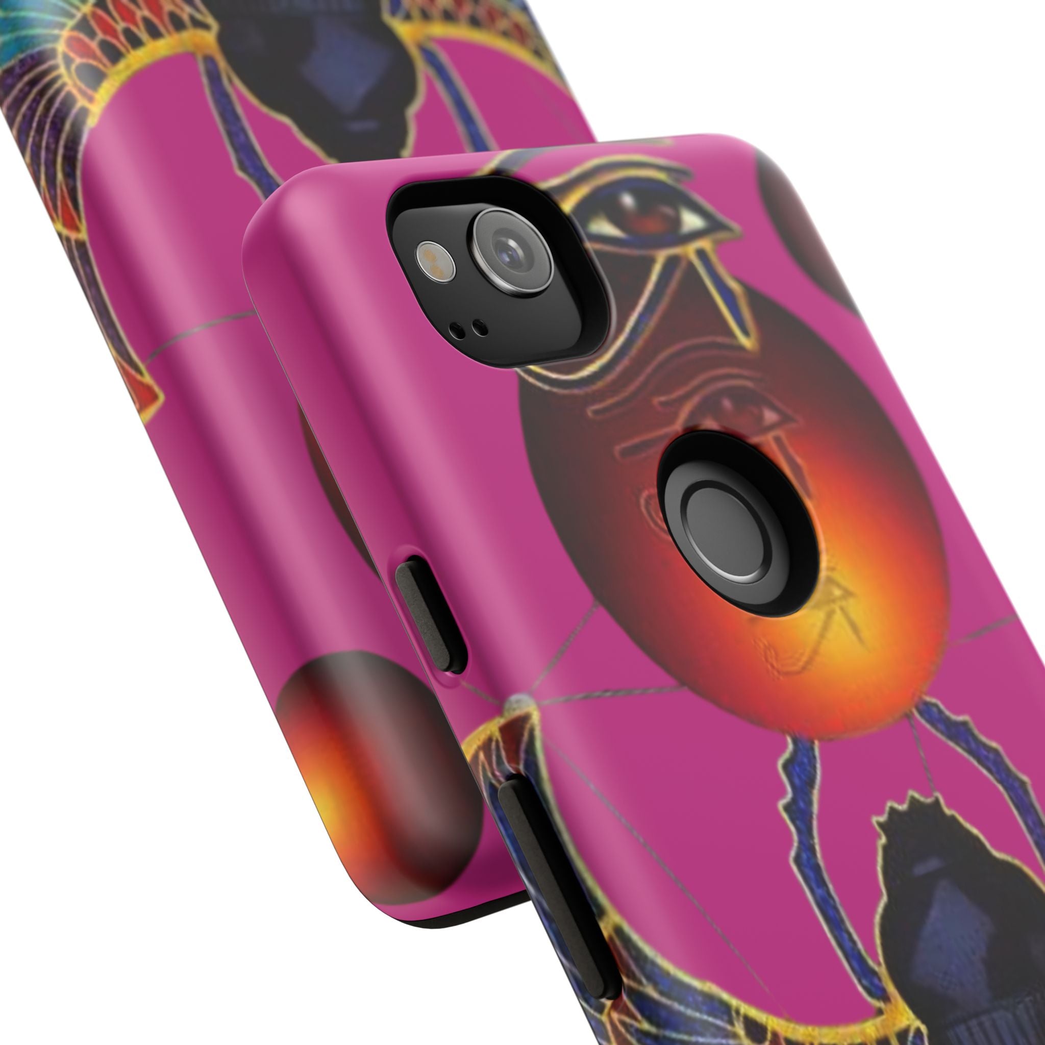 Vibrant Phone Case with Egyptian Inspired Design, Durable Phone Cover, Unique Gift for Her, Artful Accessory for Everyday Use