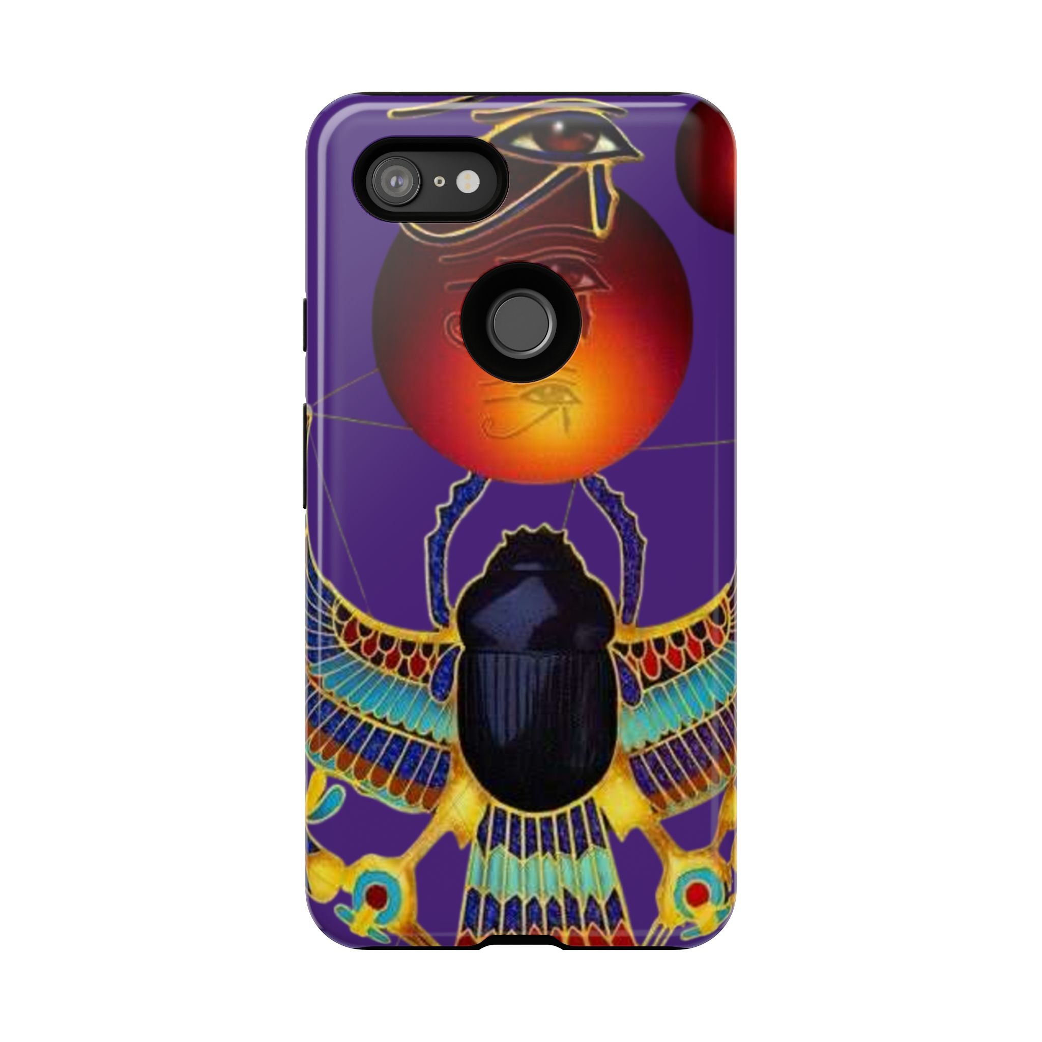 Colorful Phone Case with Egyptian-Inspired Design, Tough Cases for Gift, Phone Protection, Unique Accessories, Festival Style, Phone Cover
