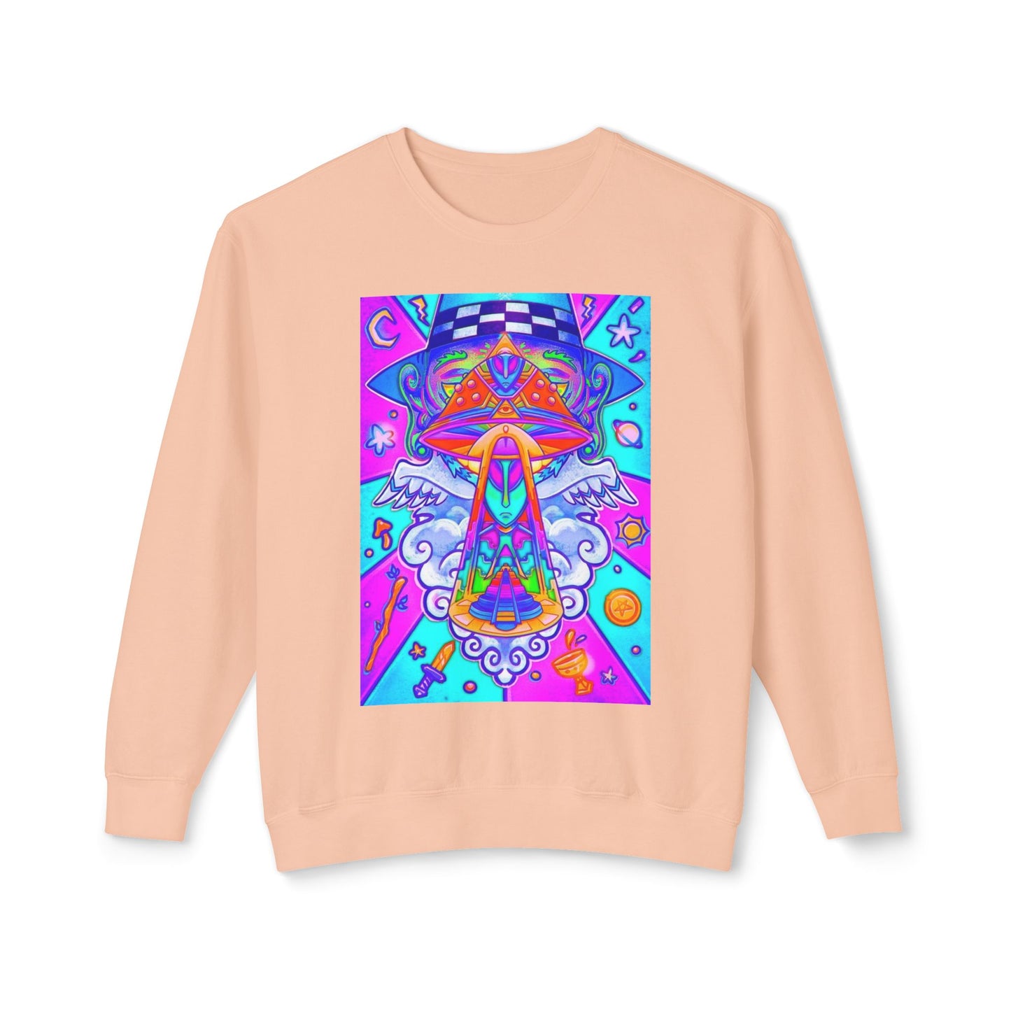 Psychedelic Art Crewneck Sweatshirt, Colorful Art Pullover, Unique Graphic Sweatshirt, Perfect Gift for Artists, Cozy Casual Wear