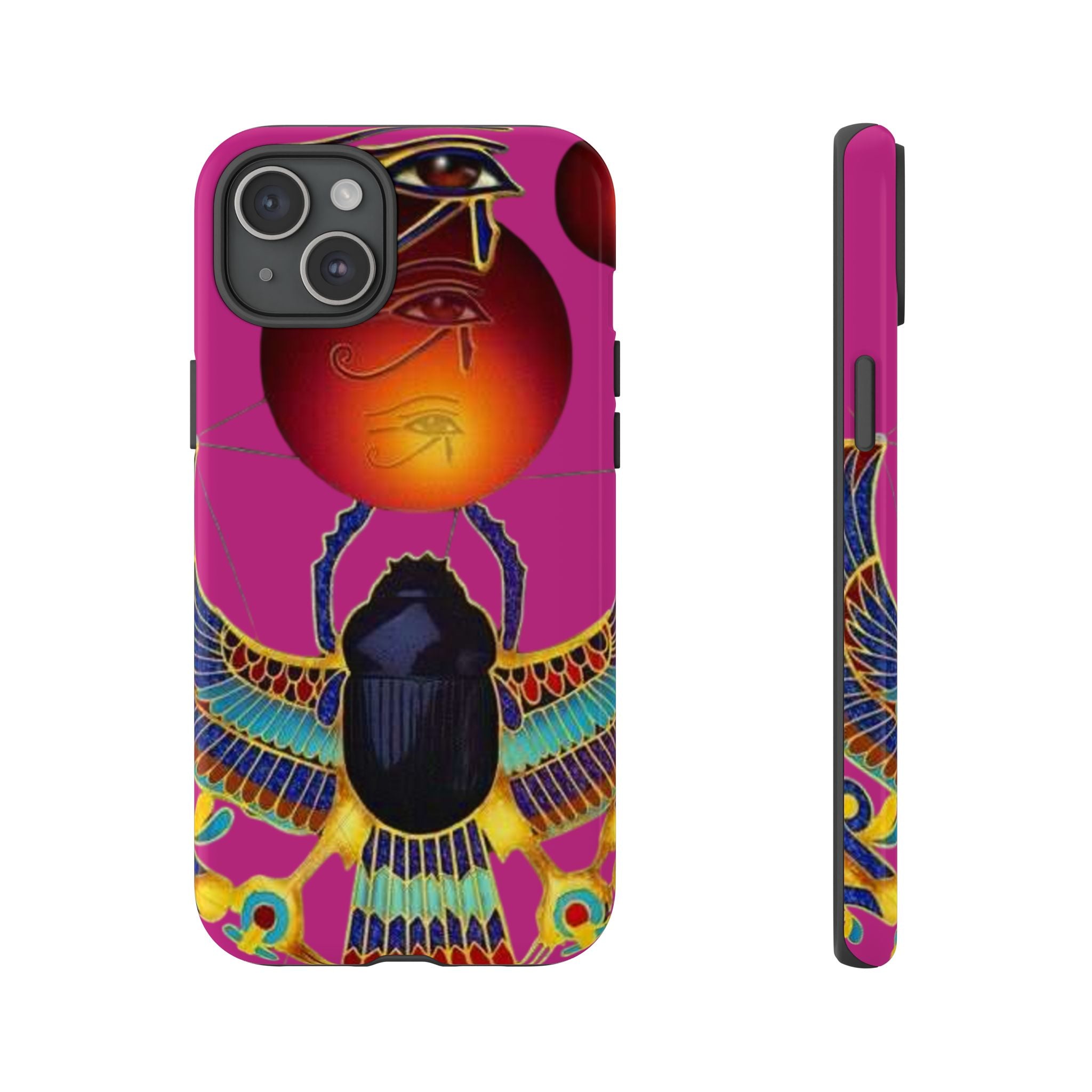 Vibrant Phone Case with Egyptian Inspired Design, Durable Phone Cover, Unique Gift for Her, Artful Accessory for Everyday Use