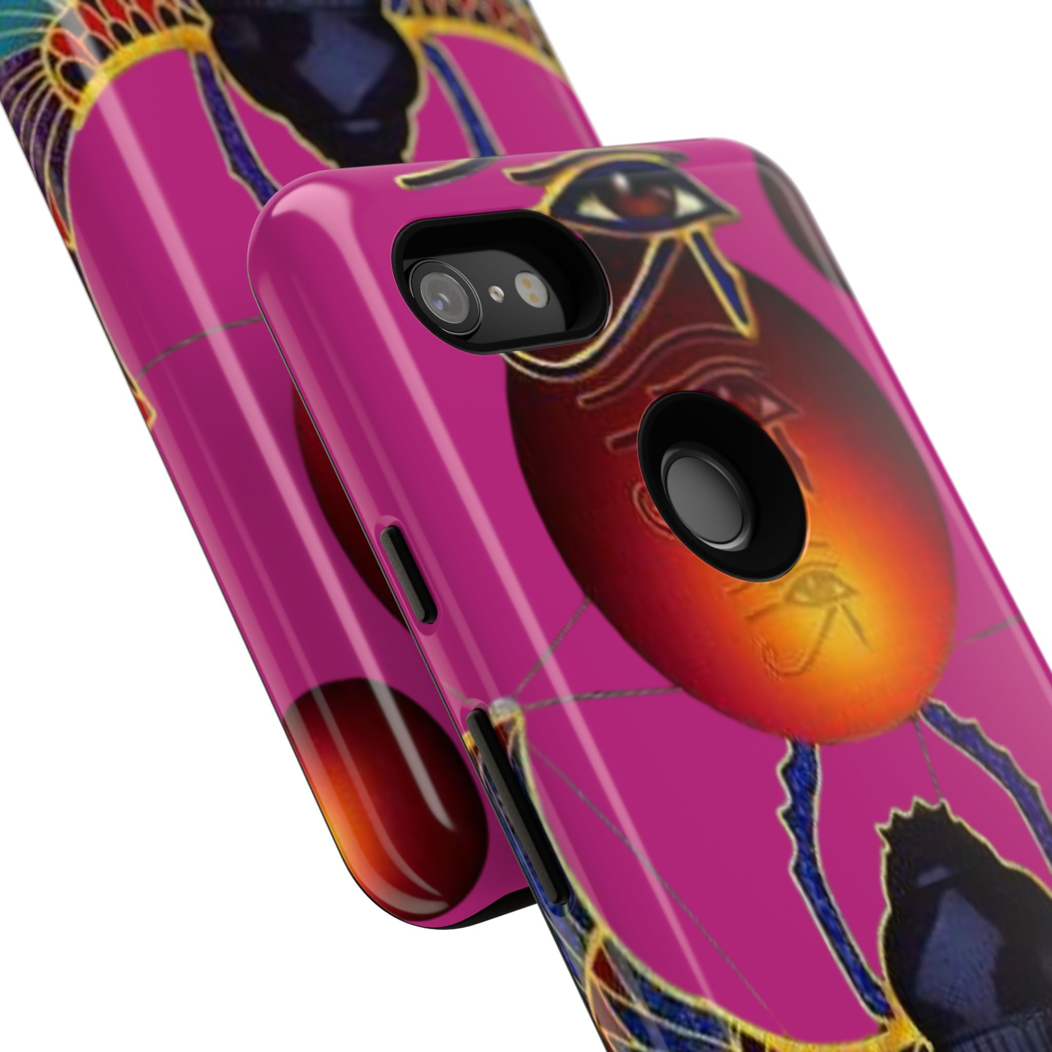 Vibrant Phone Case with Egyptian Inspired Design, Durable Phone Cover, Unique Gift for Her, Artful Accessory for Everyday Use