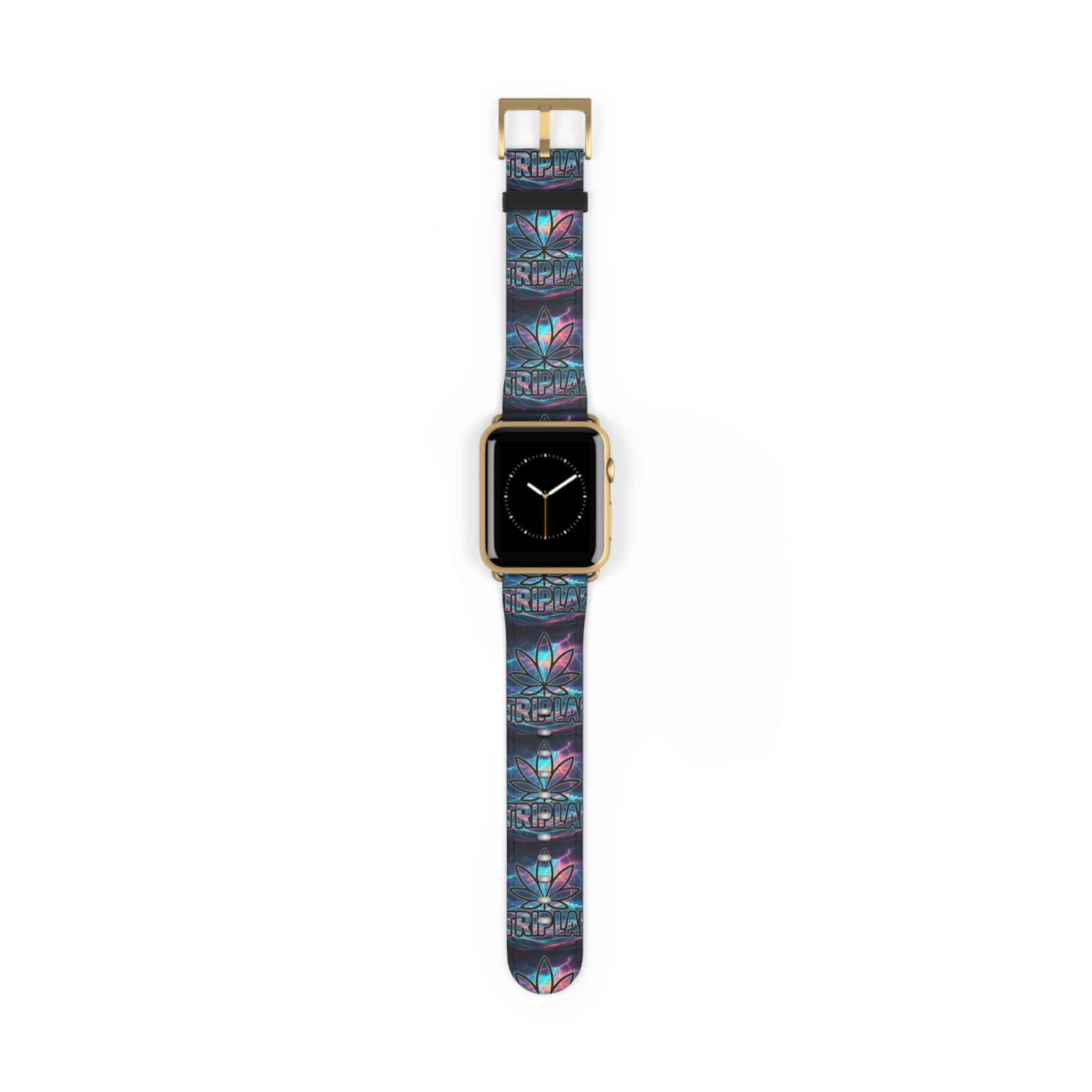 Galaxy Lotus Watch Band — Colorful Floral Pattern Apple Watch Strap
