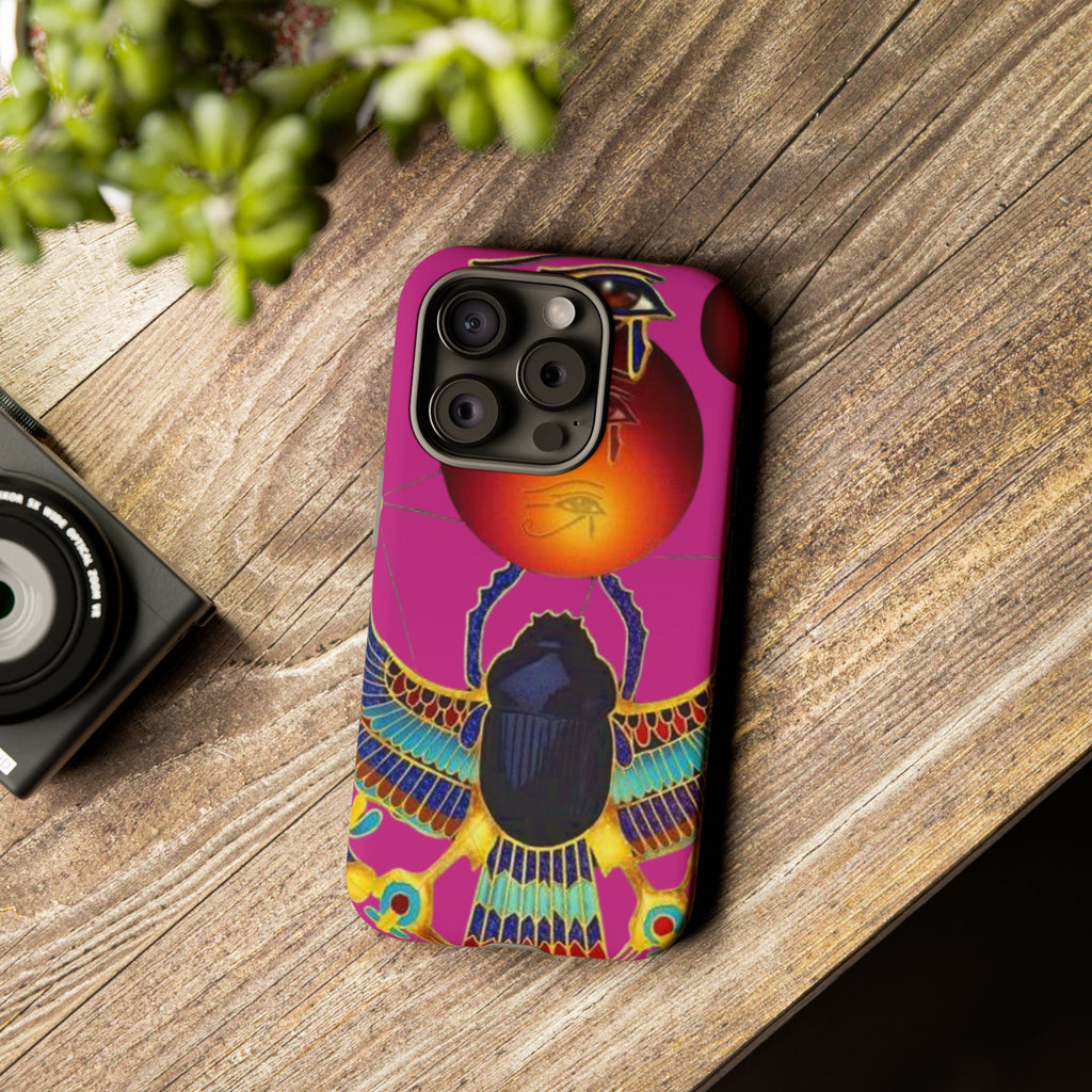 Vibrant Phone Case with Egyptian Inspired Design, Durable Phone Cover, Unique Gift for Her, Artful Accessory for Everyday Use