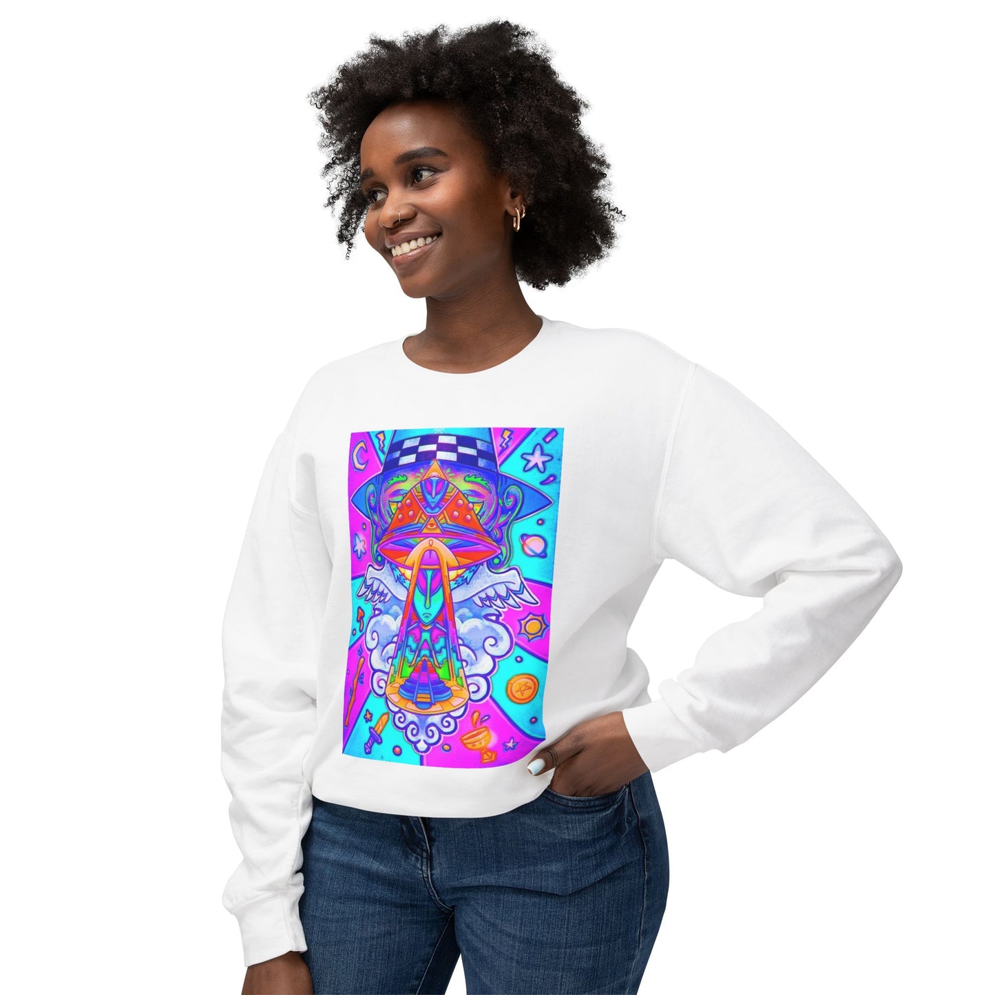 Psychedelic Art Crewneck Sweatshirt, Colorful Art Pullover, Unique Graphic Sweatshirt, Perfect Gift for Artists, Cozy Casual Wear