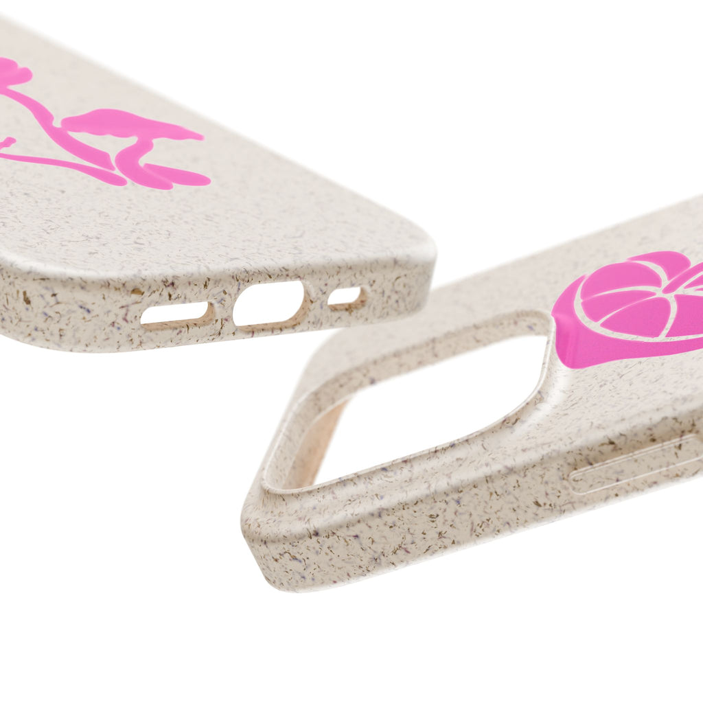 Eco-Friendly Phone Case with Pink Mushroom Design, Biodegradable Phone Cover, Sustainable Gift for Nature Lovers, Earth Day Gift, Cute Phone