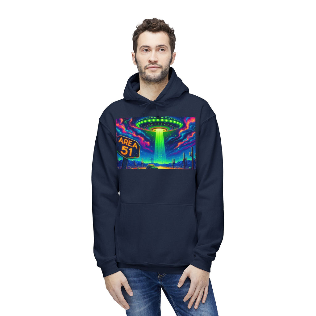 Alien Abduction Hoodie, Area 51 Graphic, Unisex Sweatshirt, Fun Gift for UFO Lovers, Cozy Outerwear, Conspiracy Themed Apparel