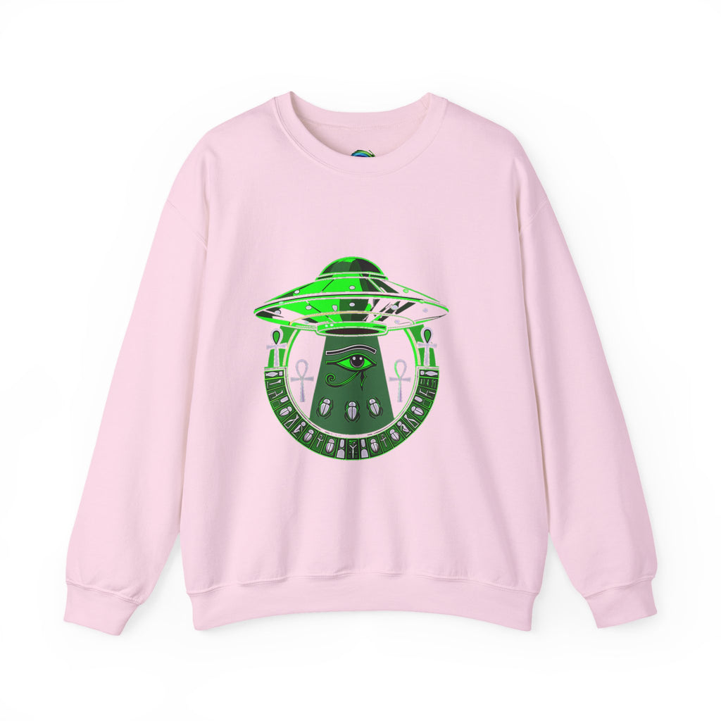 Alien Abduction Graphic Sweatshirt, Cozy Unisex Crewneck, UFO Lover Gift, Space-Themed Apparel, Casual Everyday Wear