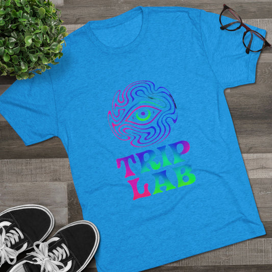 Colorful Psychedelic Tee - Trip Lab Unisex Crew Shirt, Festival Wear, Gift for Him or Her, Summer Wardrobe, Boho Style T-Shirt