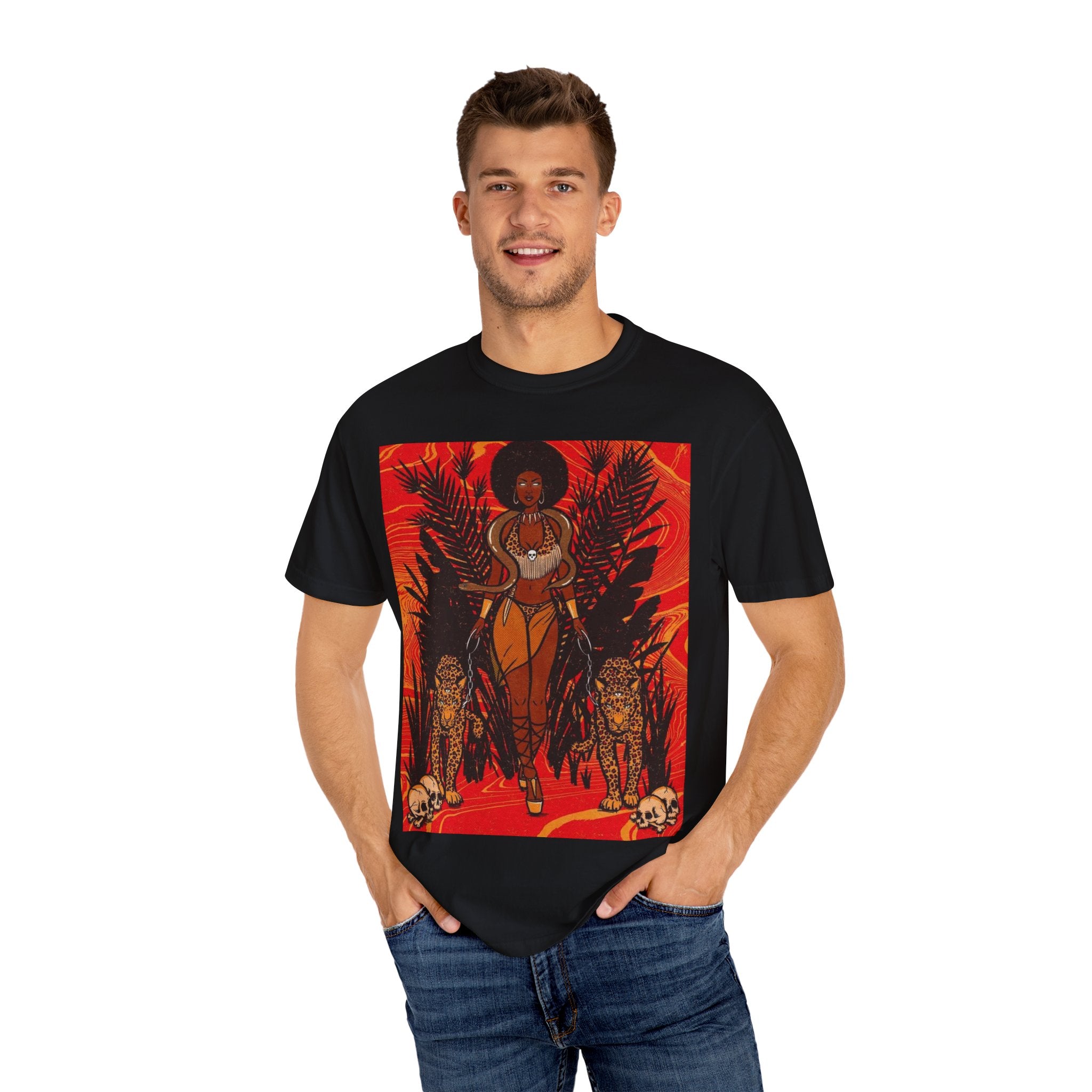 Bold Jungle Goddess Unisex T-Shirt | Vibrant Graphic Tee