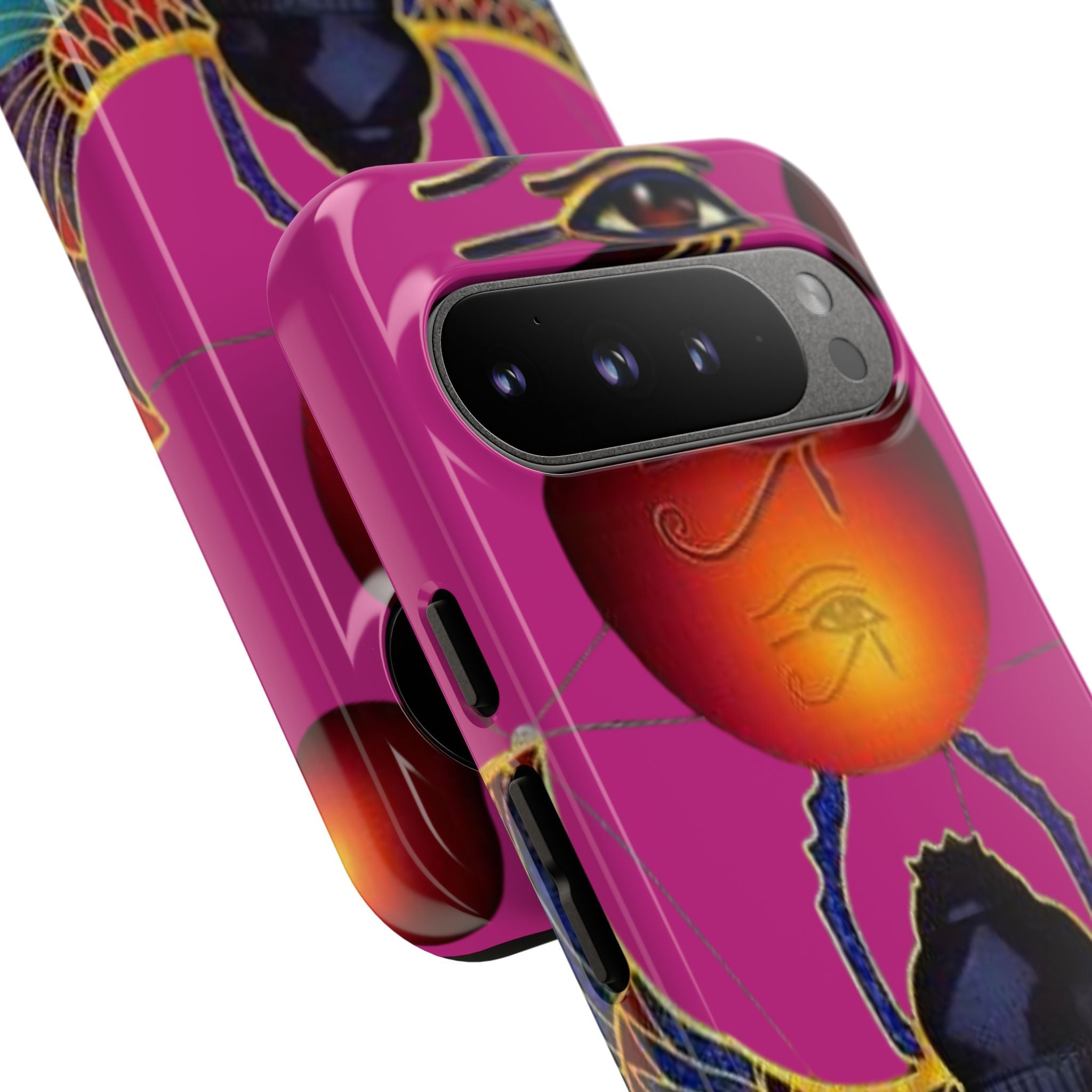 Vibrant Phone Case with Egyptian Inspired Design, Durable Phone Cover, Unique Gift for Her, Artful Accessory for Everyday Use