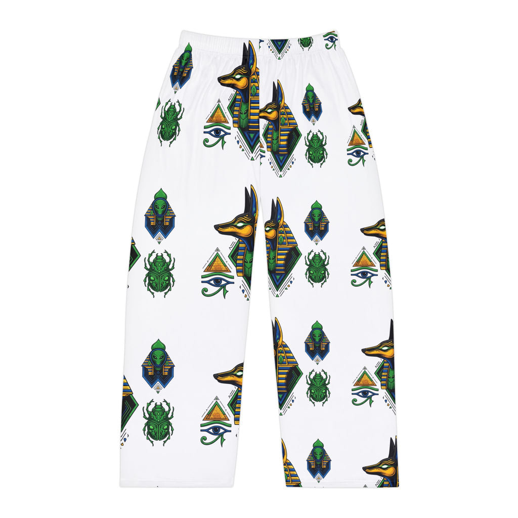 Men's Pajama Pants with Egyptian Motif - Sleepwear, Lounge Wear, Gift for Him, Cool Pattern, Comfortable Trousers