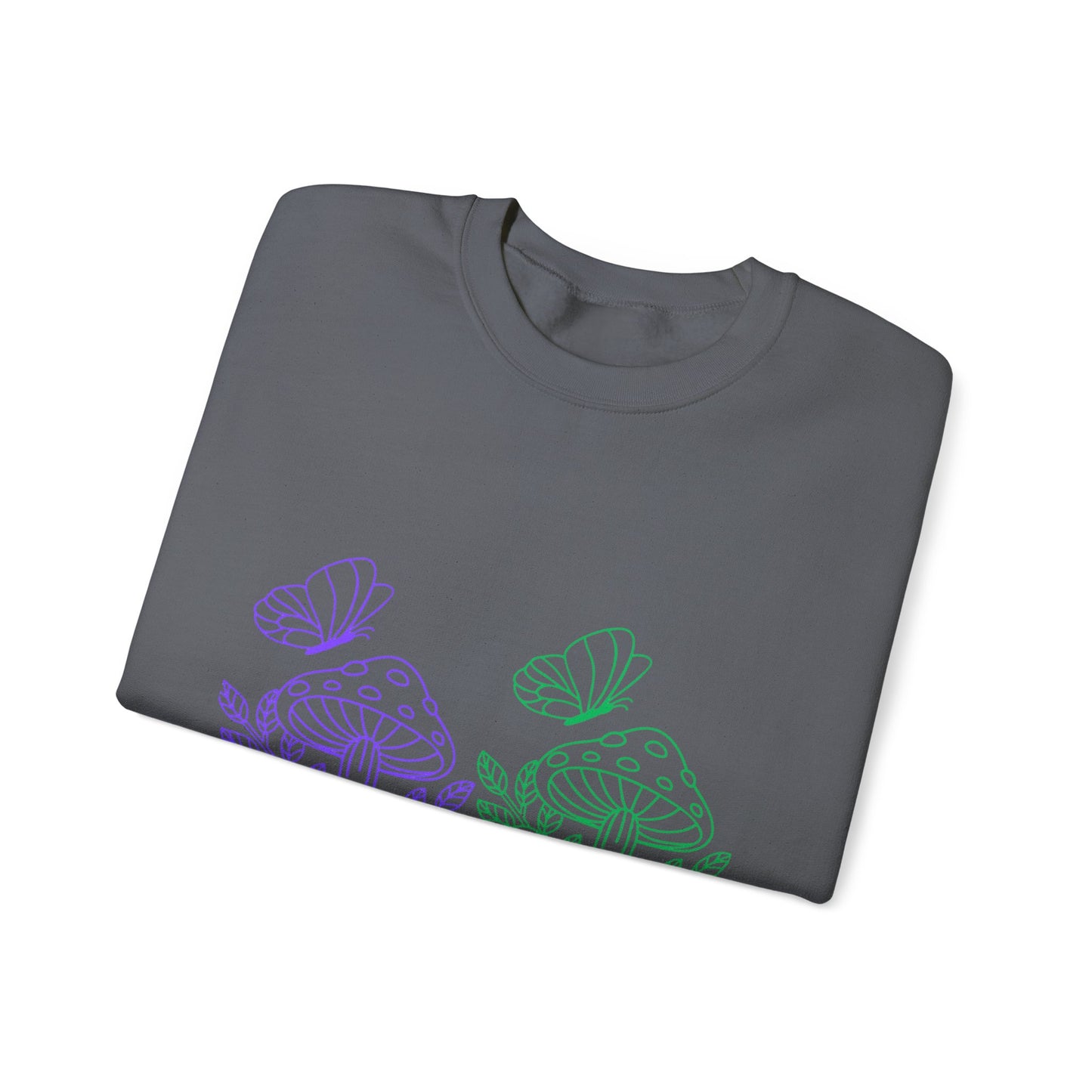 Whimsical Mushroom Crewneck Sweatshirt, Cozy Unisex Sweater, Nature-Inspired Apparel, Perfect for Gifts, Spring Style, Casual Comfort
