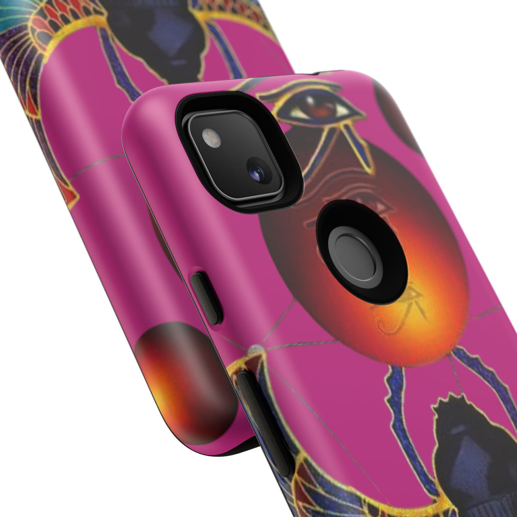 Vibrant Phone Case with Egyptian Inspired Design, Durable Phone Cover, Unique Gift for Her, Artful Accessory for Everyday Use