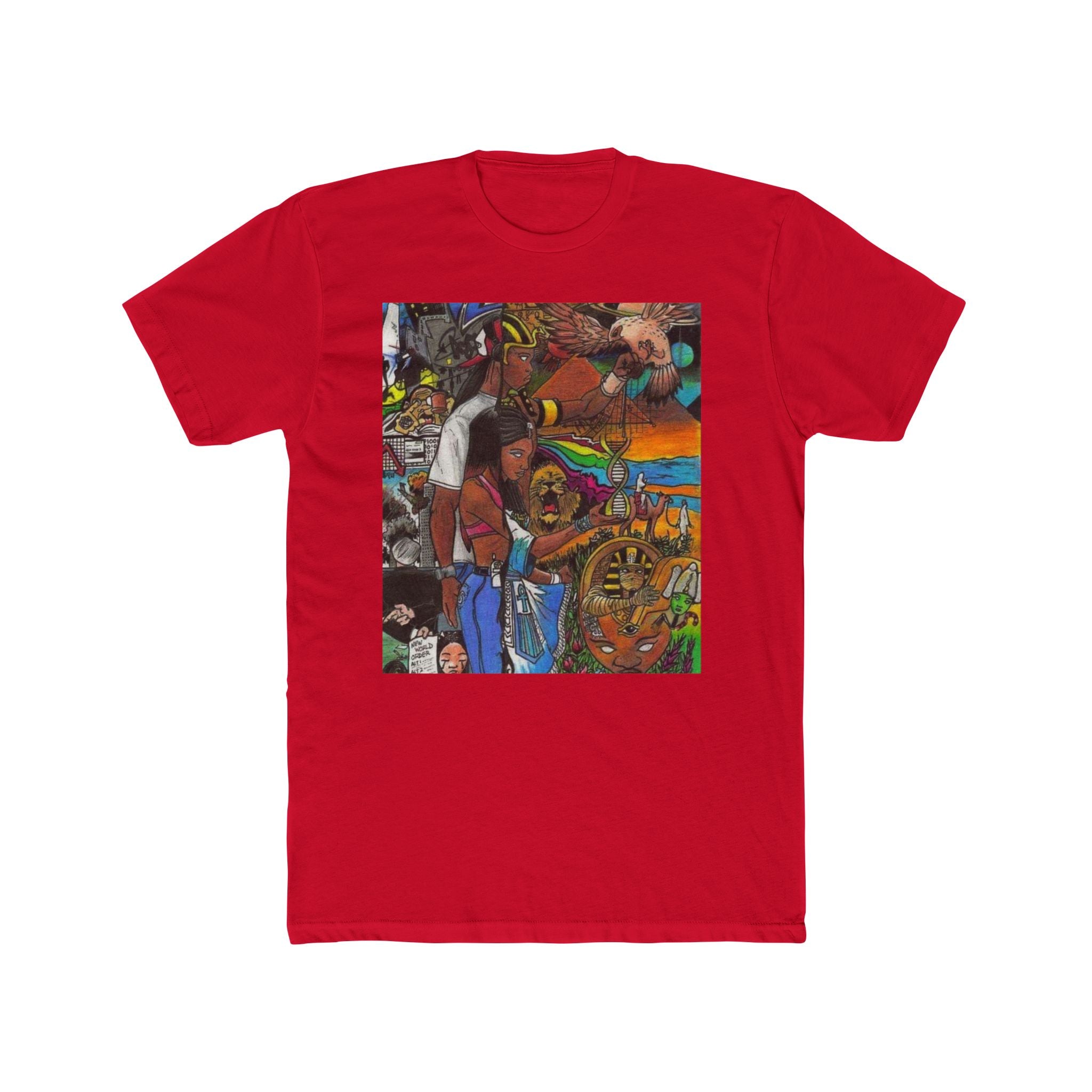 Colorful Artistic Unisex Crew Tee - Unique Graphic T-Shirt for Art Lovers, Casual Wear, Gift for Creatives, Everyday Style, Festival Apparel