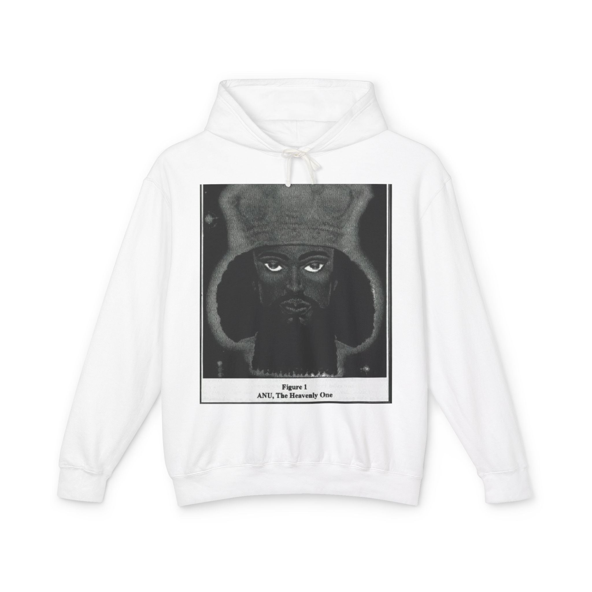 Artistic Unisex Lightweight Hooded Sweatshirt, Unique Graphic Hoodie, Anu The Heavenly One Design, Comfort Wear, Streetwear Style