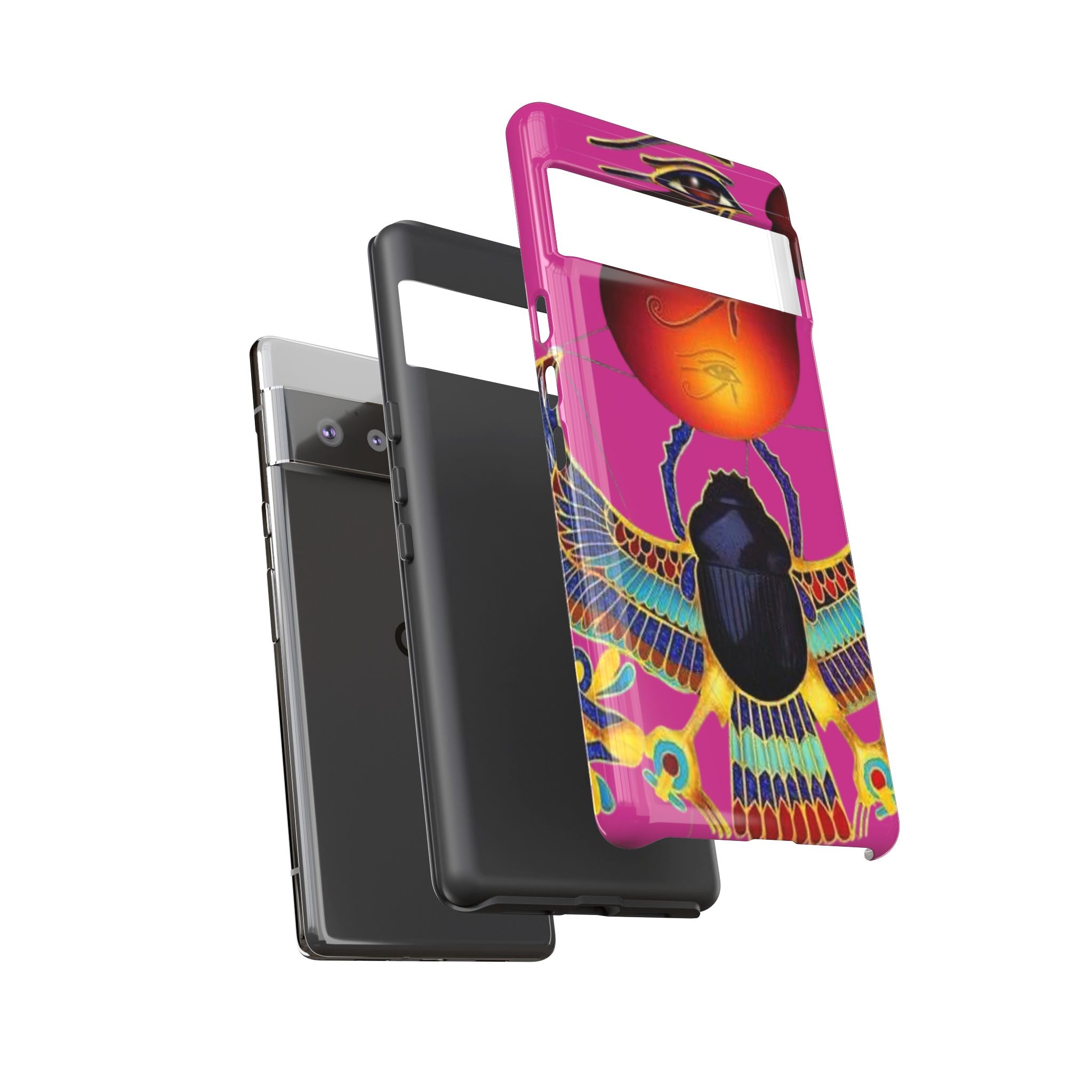 Vibrant Phone Case with Egyptian Inspired Design, Durable Phone Cover, Unique Gift for Her, Artful Accessory for Everyday Use