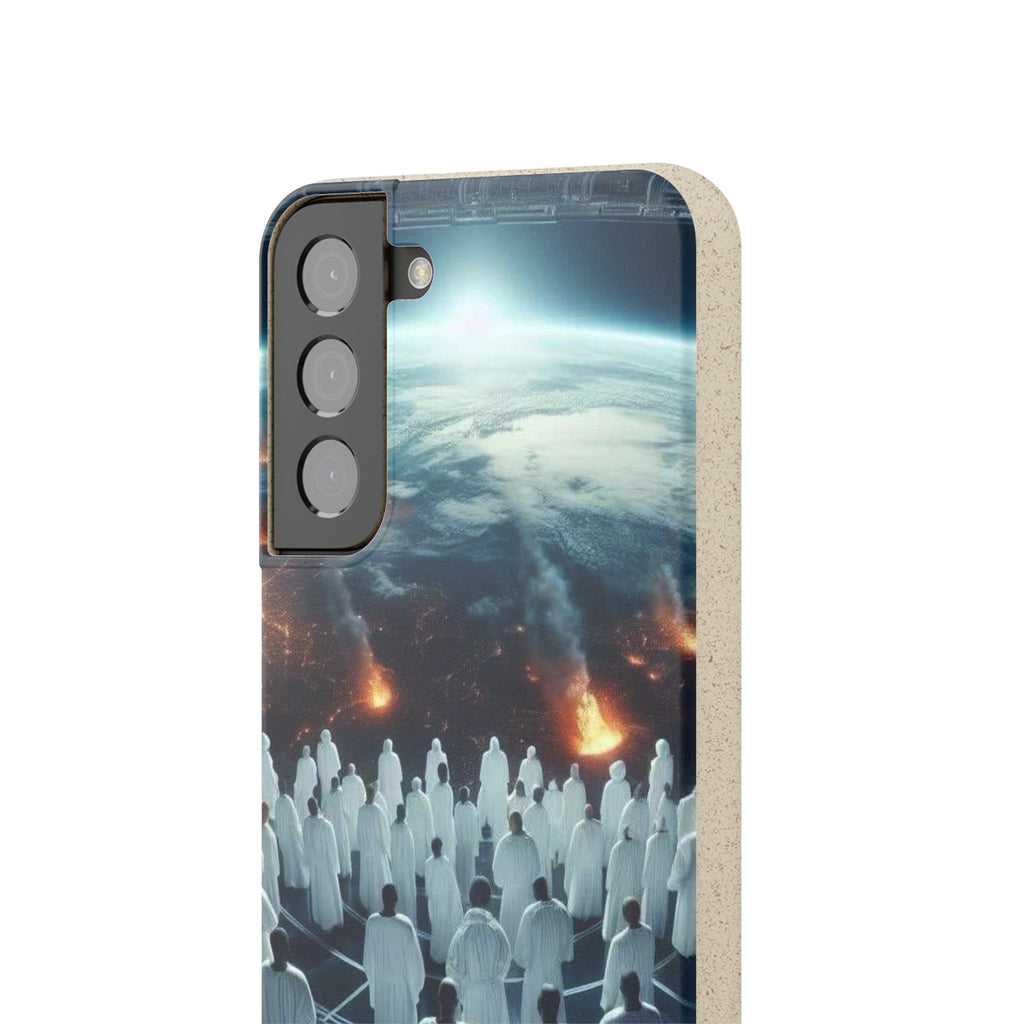 Galactic Gathering Biodegradable Phone Case - Eco-Friendly Cosmic Design