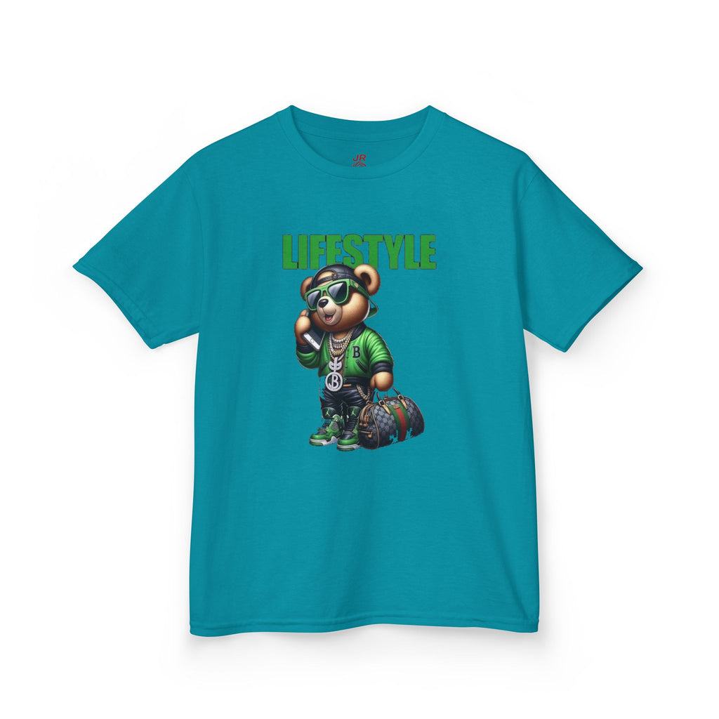 Kids Lifestyle Bear Graphic Tee, Cool Kids T-Shirt, Trendy Youth Shirt, Graphic Cotton Tee for Boys and Girls, Fun Casual Wear