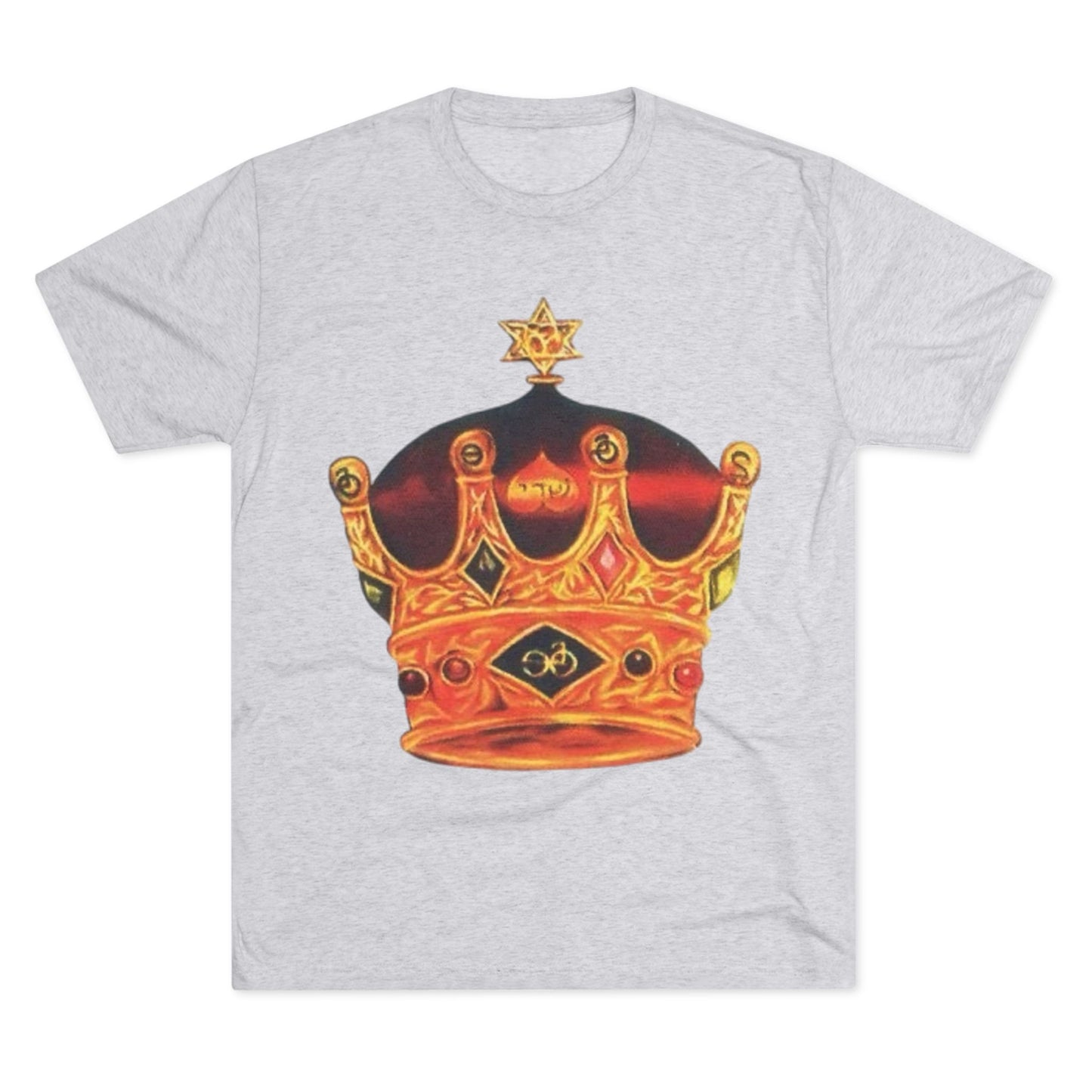 Crowned Glory Tee | Unisex Tri-Blend Crew Tee, King Shirt for Royalty, Everyday Casual Wear, Gift for Birthday, Unique Art Tee