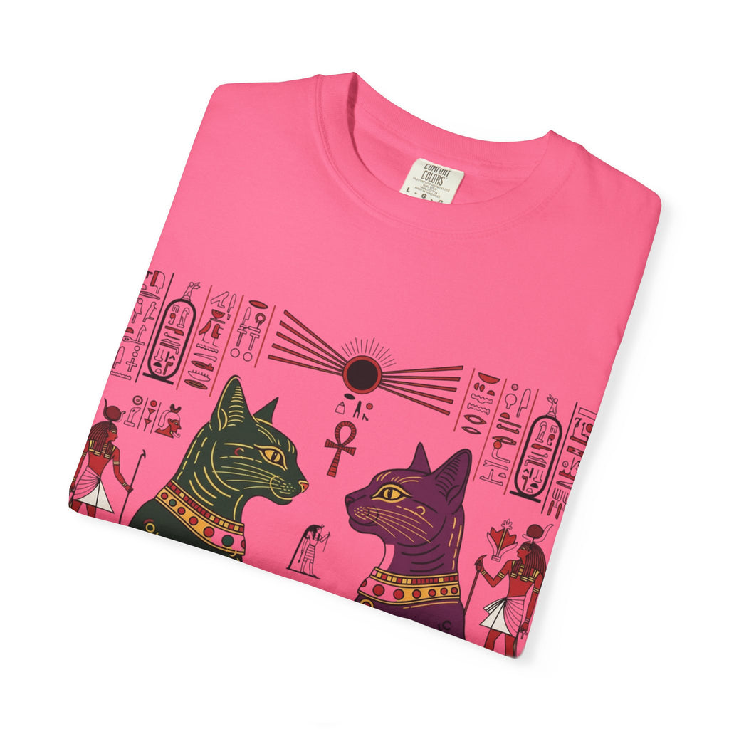 Egyptian Cat Graphic Tee, Vintage Style Shirt, Unisex T-shirt, Cat Lover Gift, Unique Retro Apparel