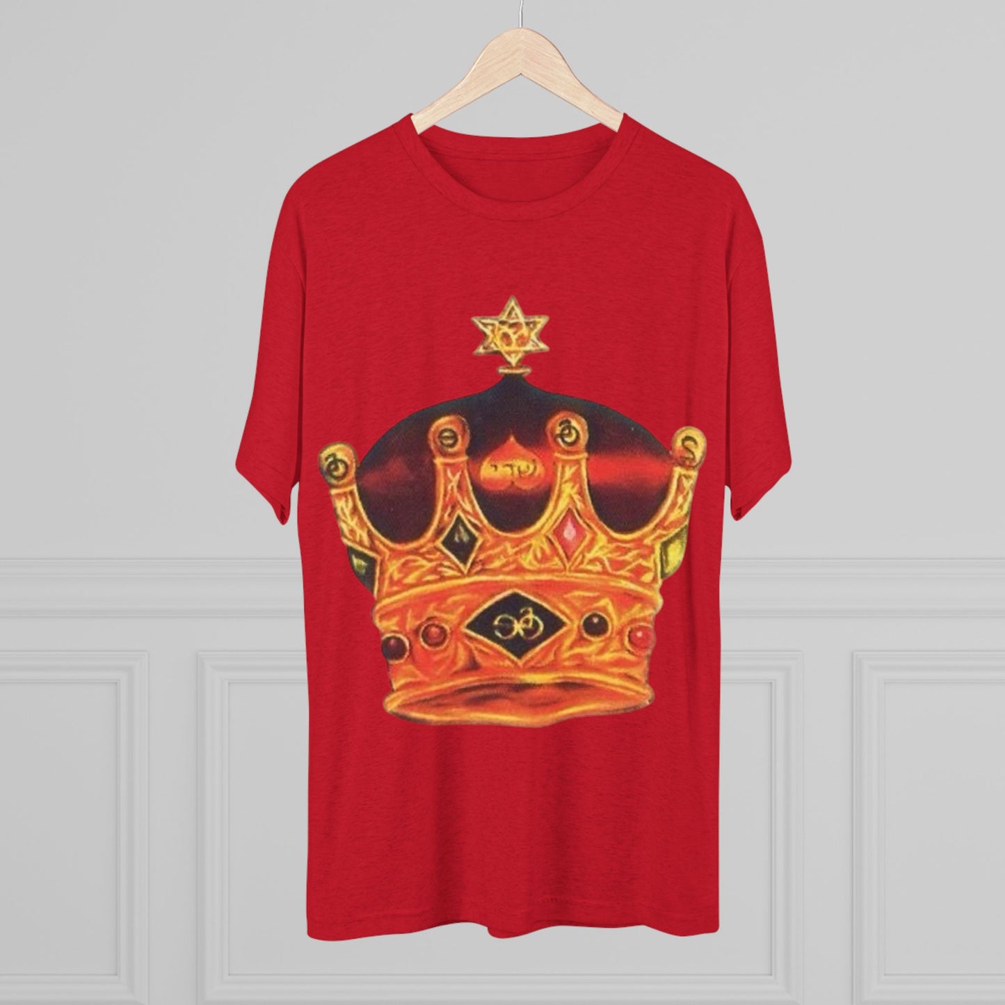 Crowned Glory Tee | Unisex Tri-Blend Crew Tee, King Shirt for Royalty, Everyday Casual Wear, Gift for Birthday, Unique Art Tee
