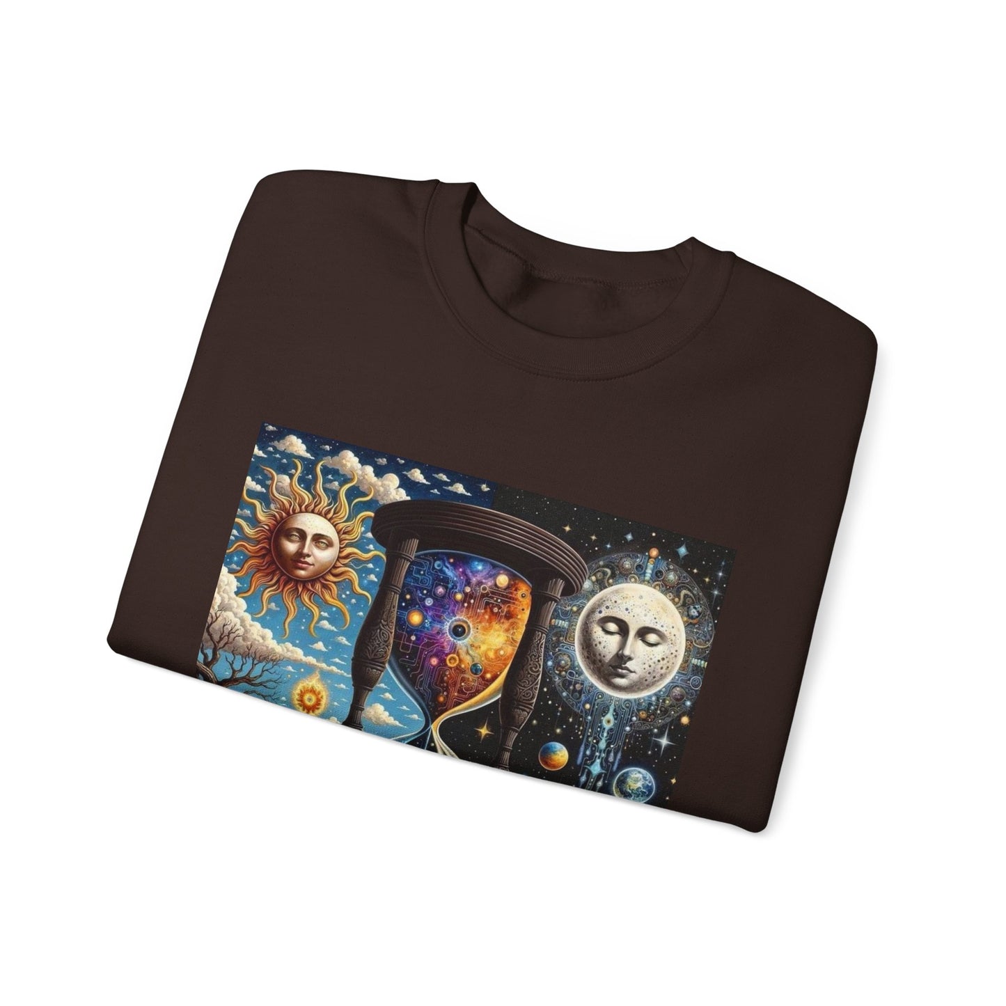 Cosmic Hourglass Sweatshirt, Unisex Heavy Blend Crewneck Sweatshirt, Astrology Sweatshirt, Celestial Sweatshirt, Gift for Space Lovers, Cool