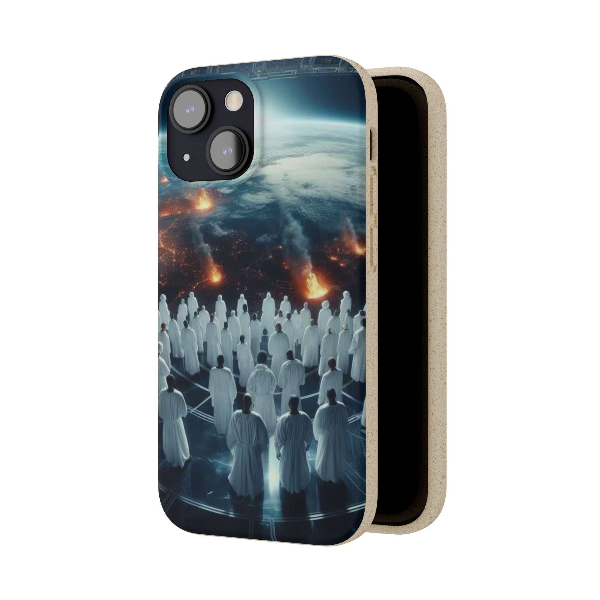 Galactic Gathering Biodegradable Phone Case - Eco-Friendly Cosmic Design