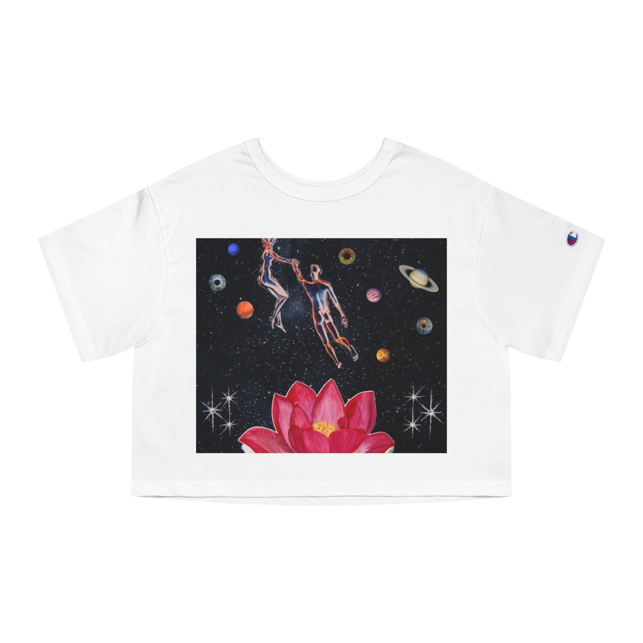 Cosmic Love Cropped T-Shirt for Women | Astrology Inspired Graphic Tee