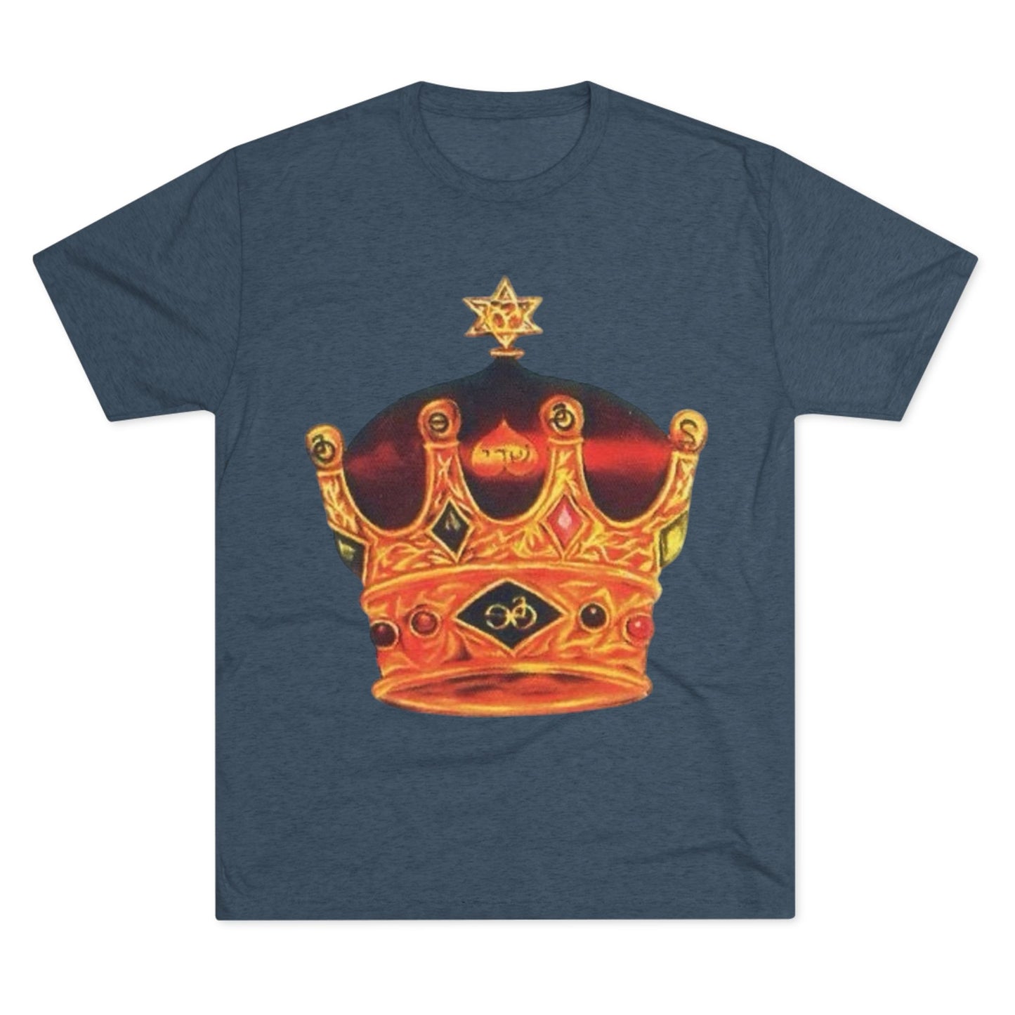 Crowned Glory Tee | Unisex Tri-Blend Crew Tee, King Shirt for Royalty, Everyday Casual Wear, Gift for Birthday, Unique Art Tee