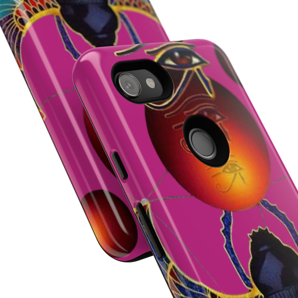 Vibrant Phone Case with Egyptian Inspired Design, Durable Phone Cover, Unique Gift for Her, Artful Accessory for Everyday Use